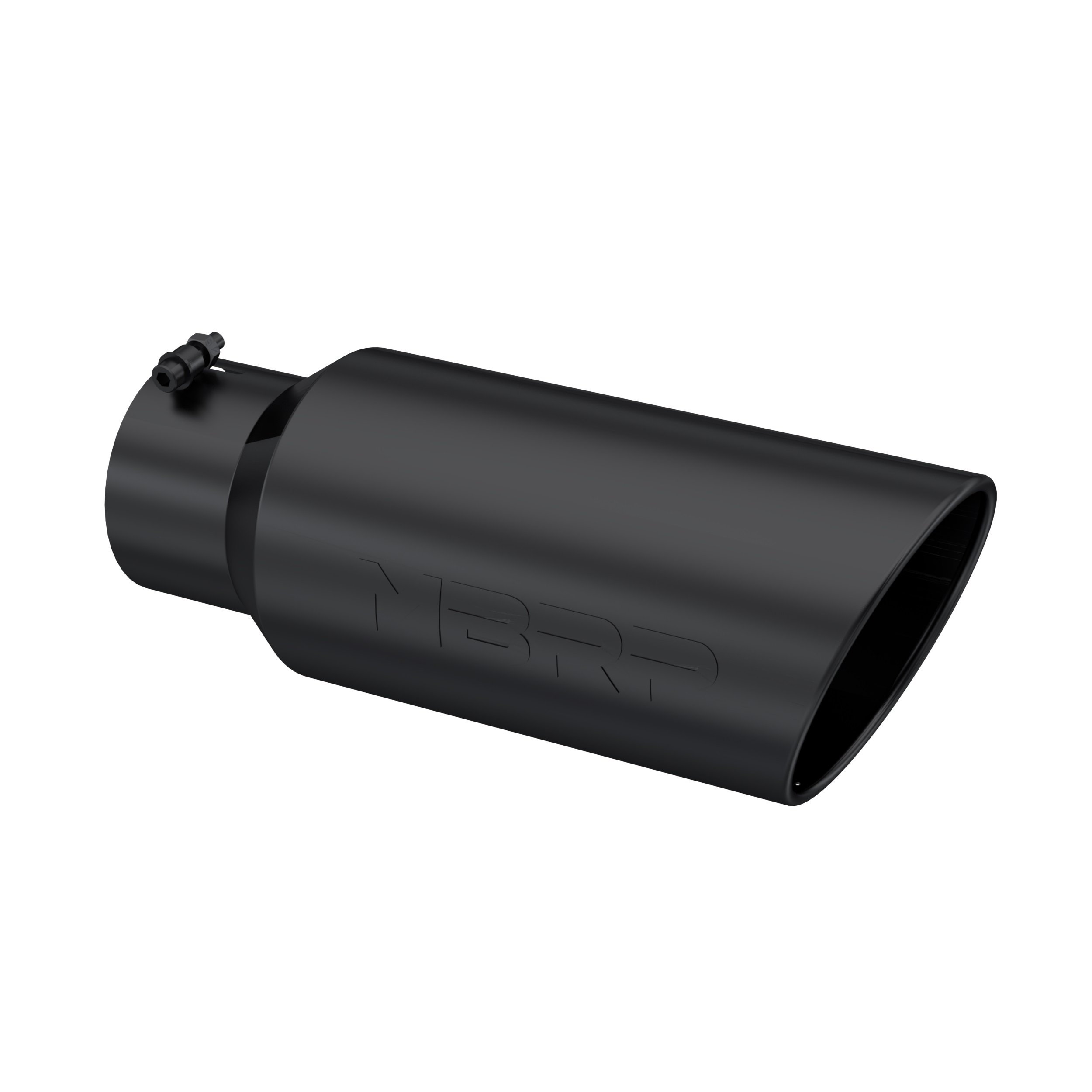 MBRP Exhaust Tip. 7in. O.D.. Rolled End. 5in. inlet 18in. in length. BLK. T5127BLK