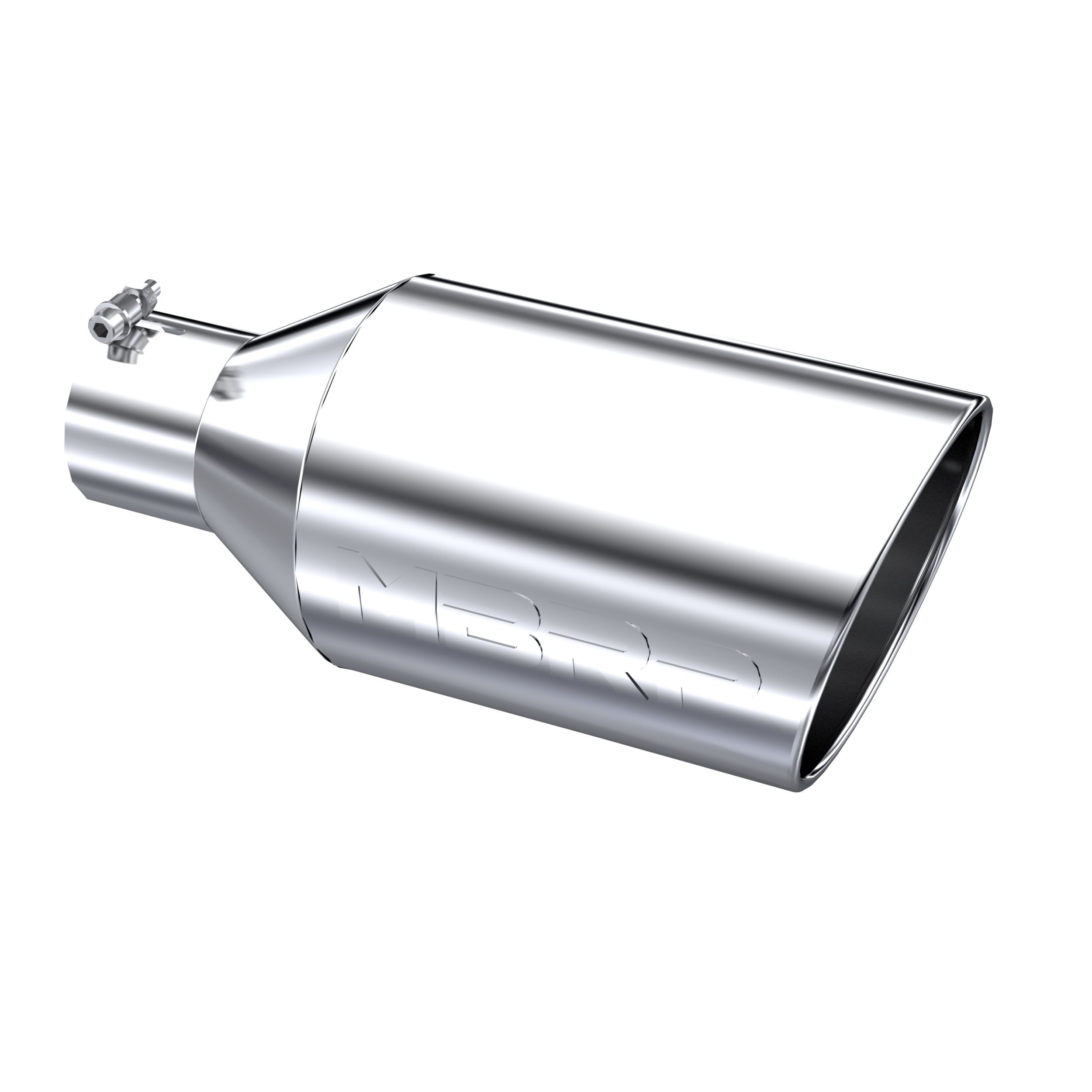 MBRP Exhaust Tip. 8in. O.D.. Rolled End. 4in. inlet 18in. in length. T304. T5128