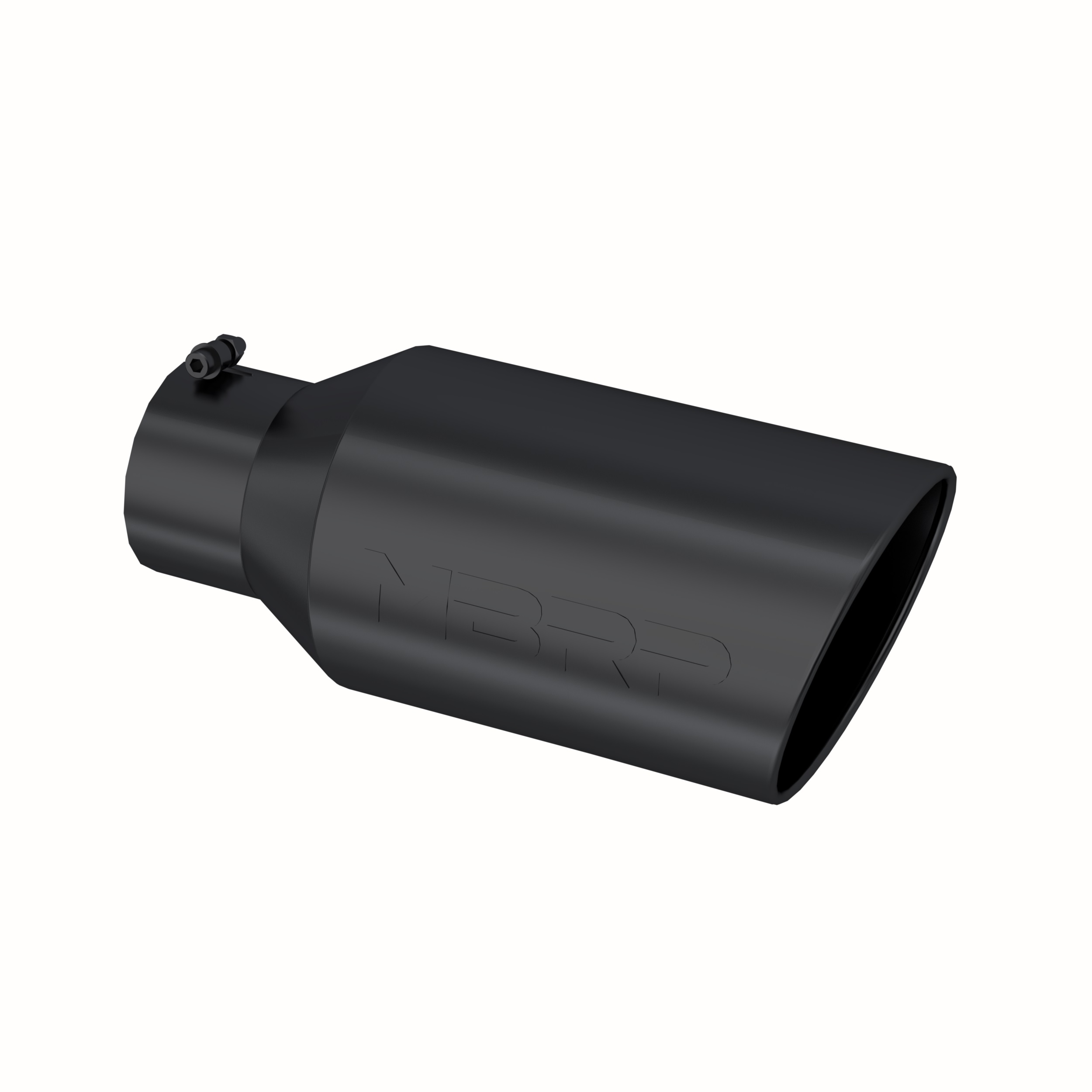 MBRP Exhaust Tip. 8in. O.D.. Rolled End. 5in. inlet 18in. in length. BLK. T5129BLK