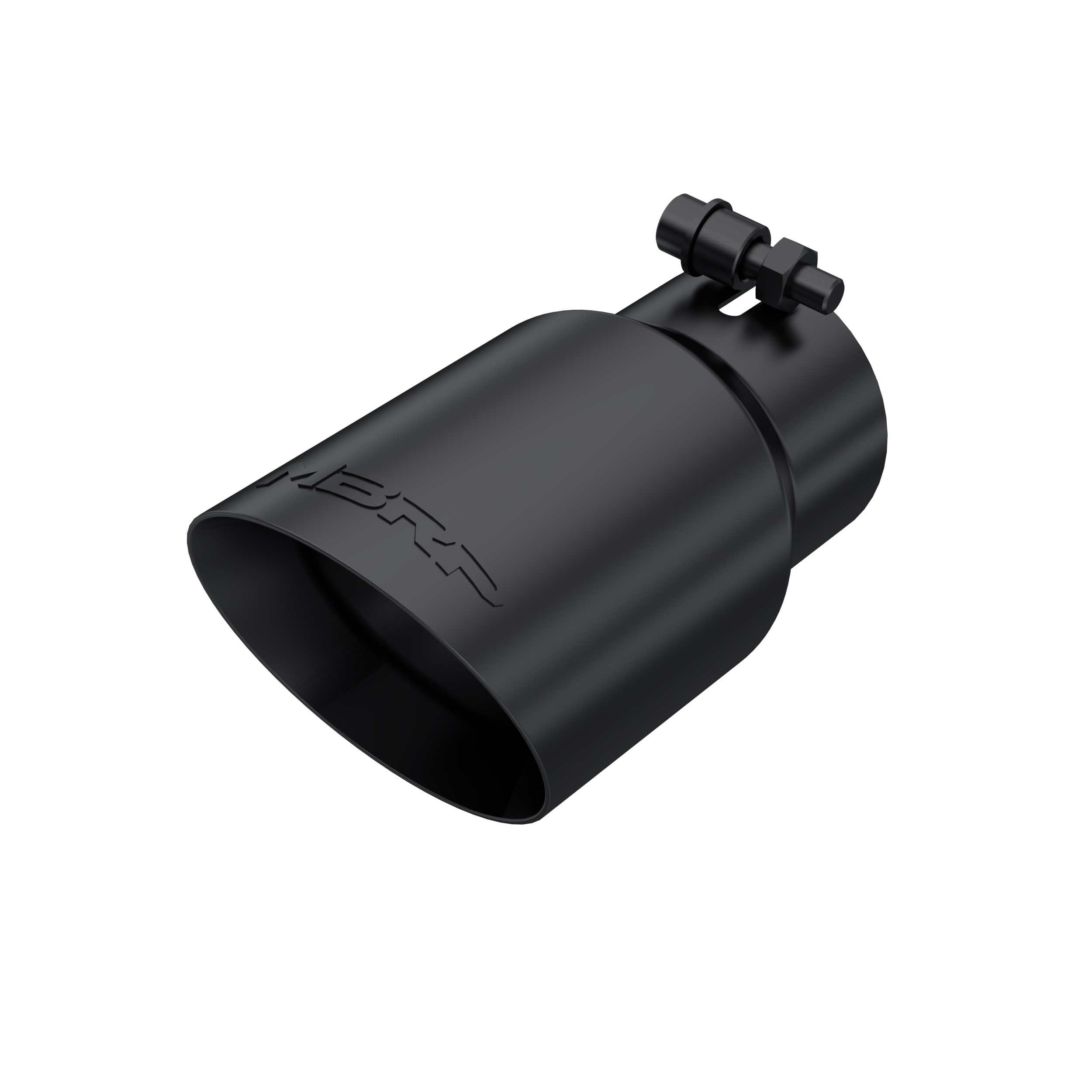 MBRP Exhaust Tip. 4in. O.D.. Dual Wall Angled. 3in. inlet. 8in. Length. T5122BLK