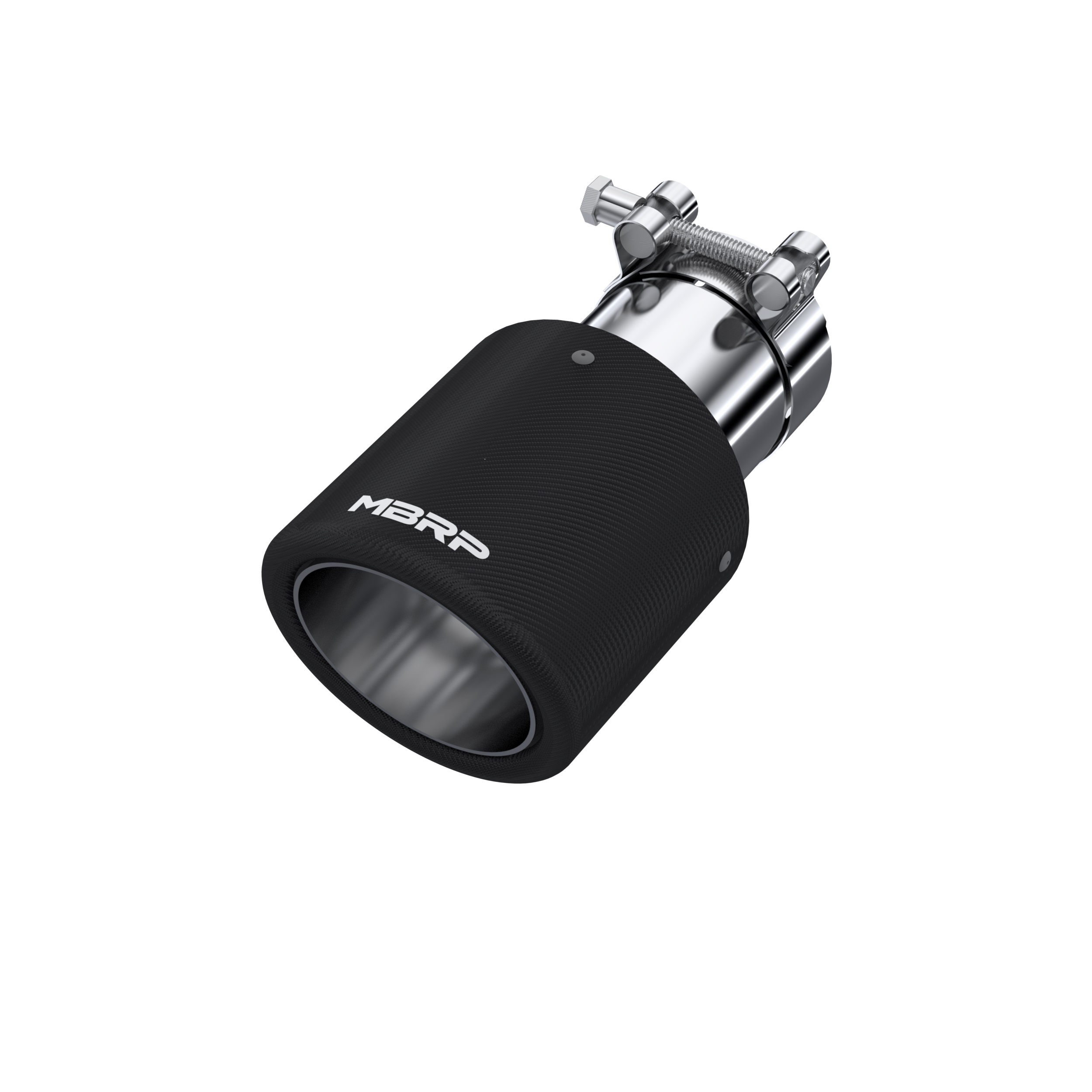 MBRP Exhaust Tip. 4in. O.D.. Dual Wall Angled. 2in. inlet. 7.7in. length. CF. T5123CF