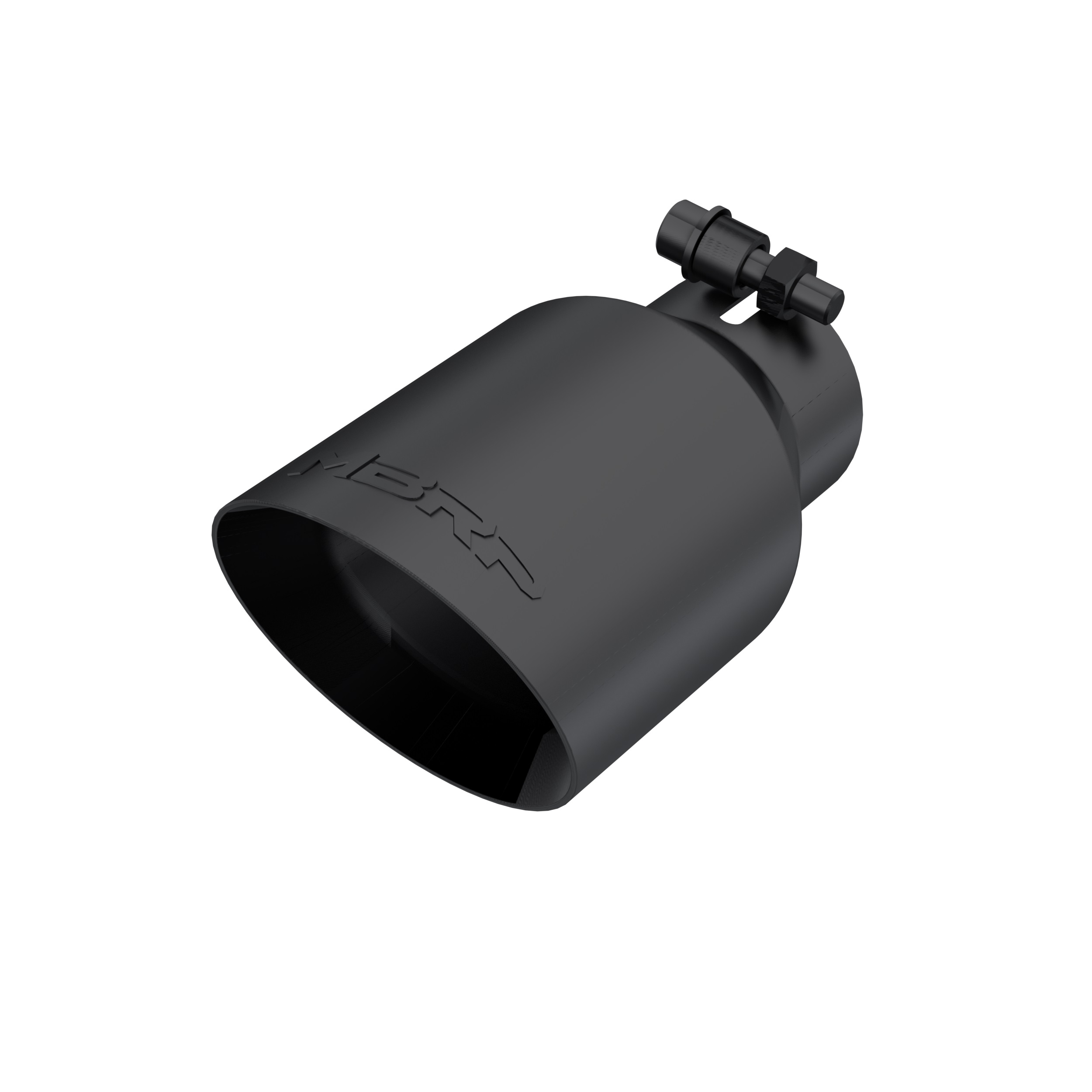MBRP Exhaust Tip. 4in. O.D.. Dual Wall Angled. 2in. inlet. 8in. length. BLK. T5123BLK