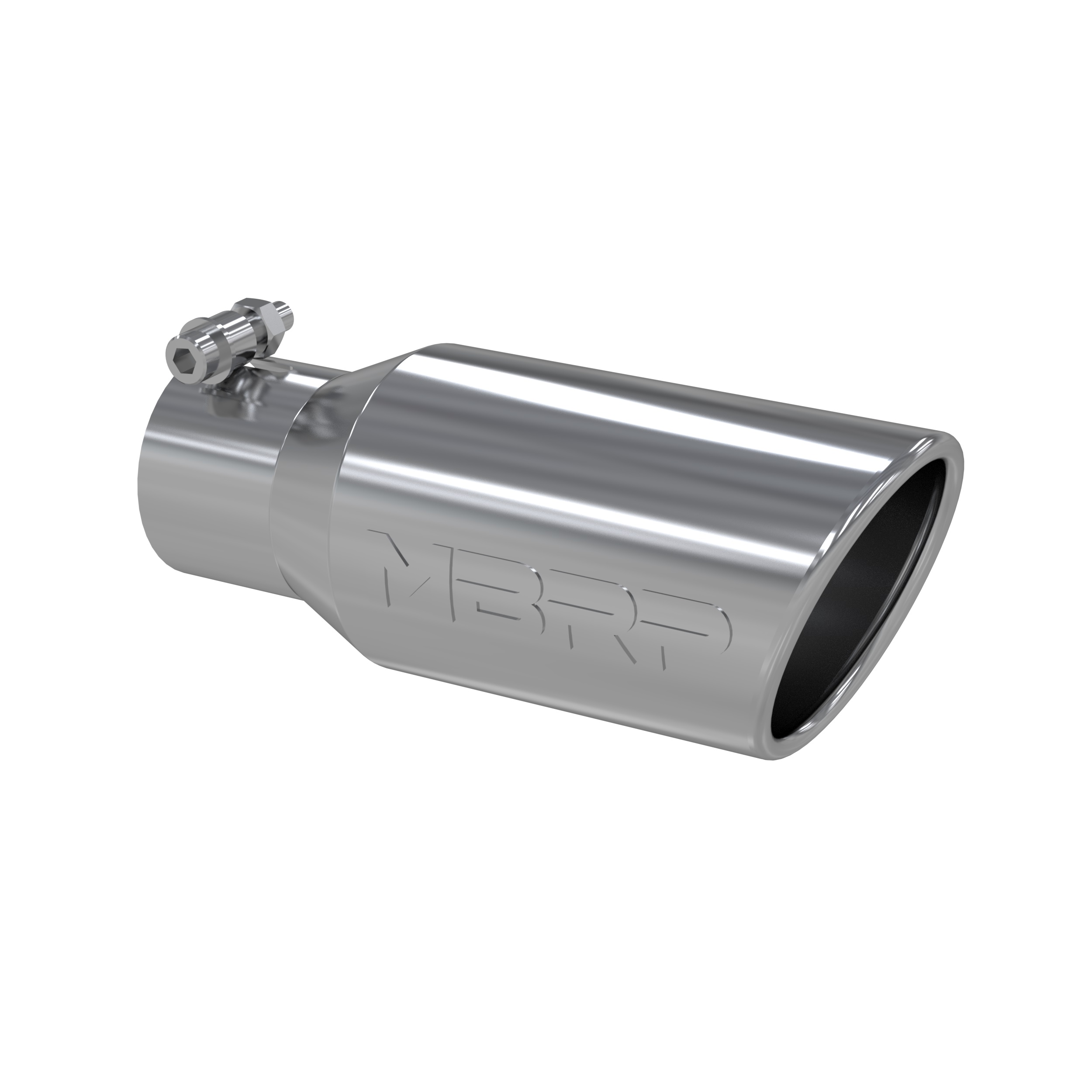 MBRP Exhaust Tip. 4in. O.D. Angled Rolled End 2 3/4in. inlet 10in. length. T304. T5157