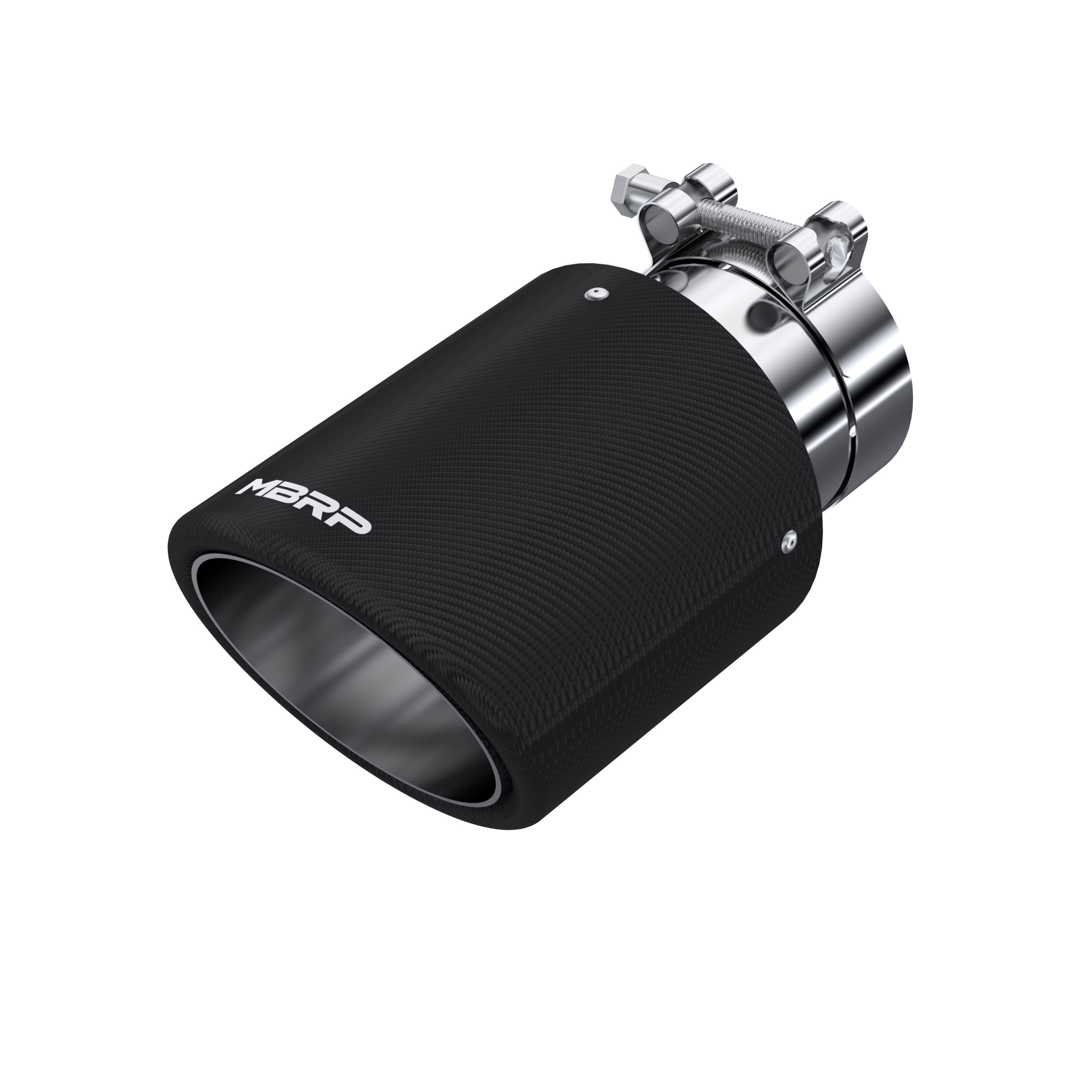 MBRP Exhaust Tip. 4.5in OD. 3in Inlet. 7.7in Length. Angled. CF T5151CF