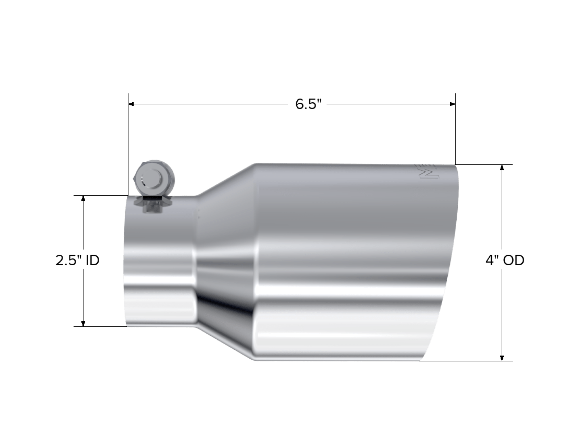 MBRP Exhaust Universal 2.5" Inlet. Single Wall Exhaust Tip. T5176
