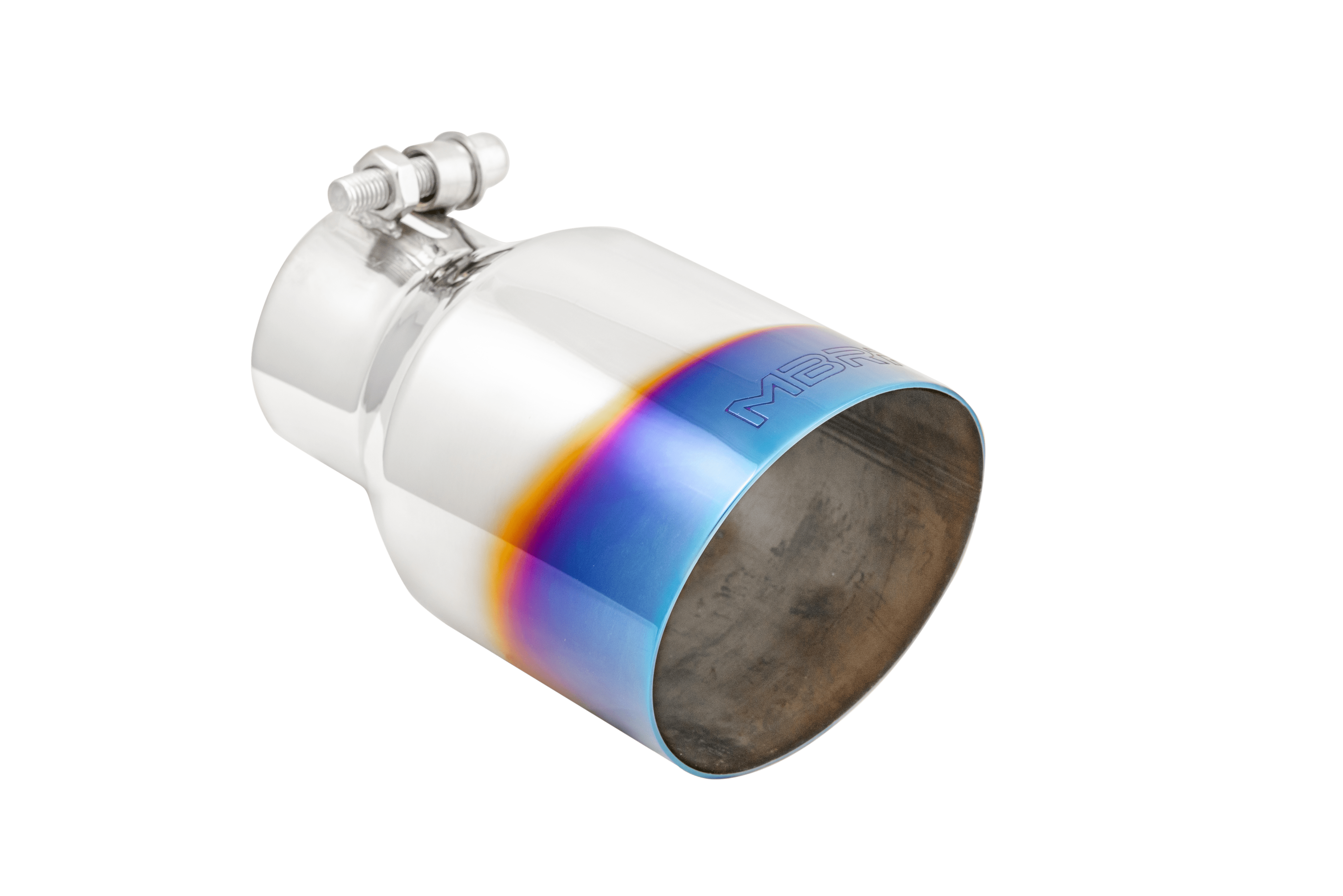 MBRP Exhaust 2.5" Inlet Exhaust Tip. T304 Stainless Steel, Burnt End. T5176BE