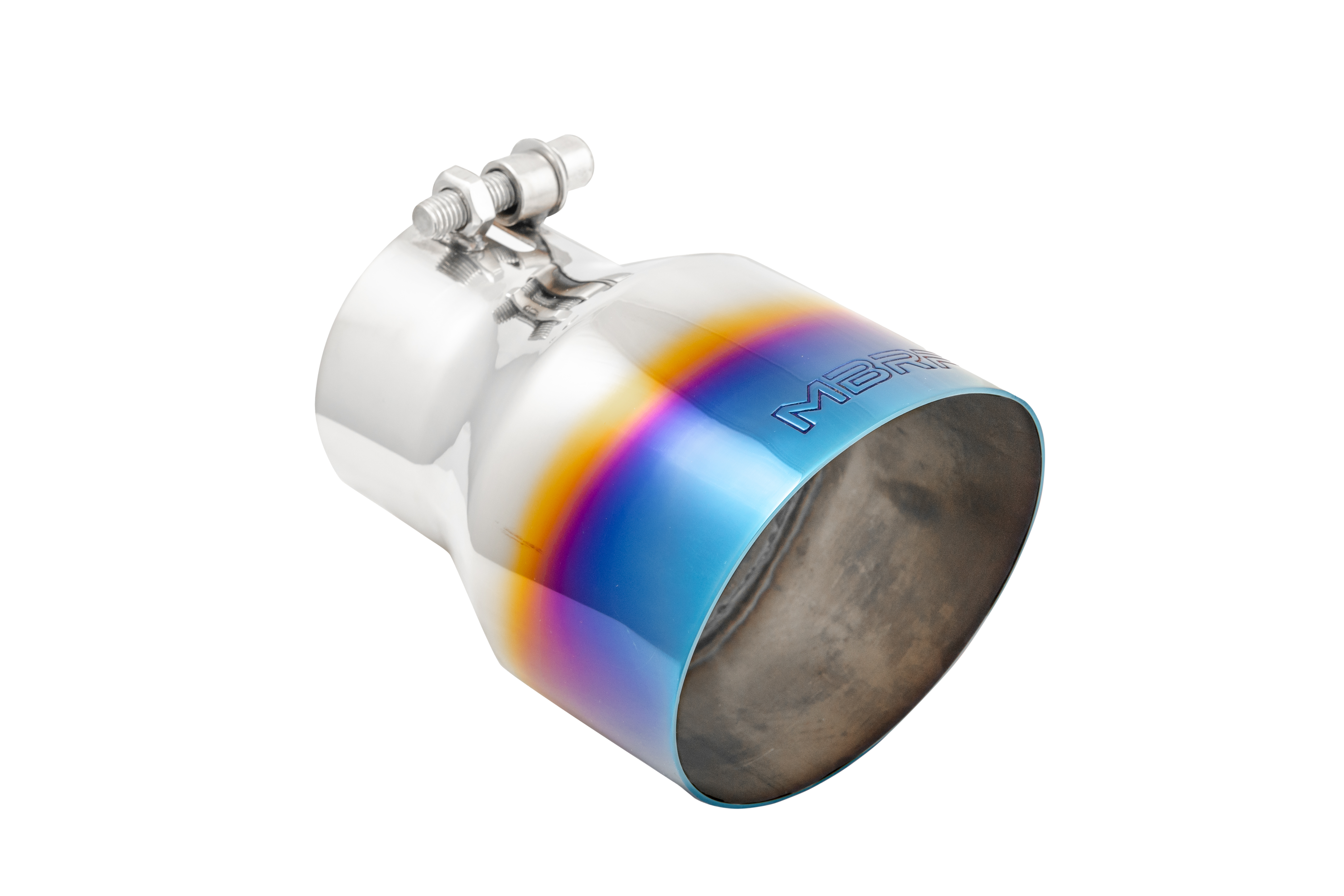 MBRP Exhaust 3" Inlet Exhaust Tip. T304 Stainless Steel, Burnt End T5180BE
