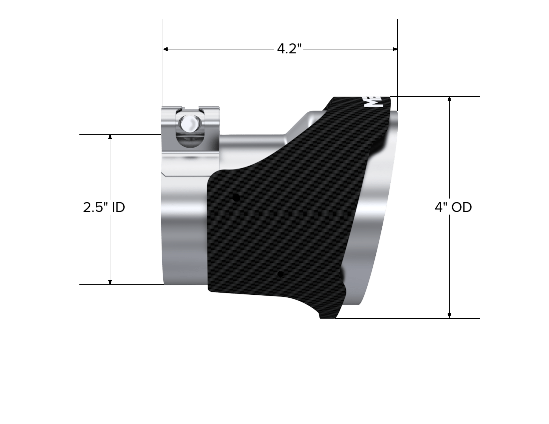 MBRP Exhaust Tips. 4in. O.D Out. 2.5in. ID. Dual Wall. CF T304 T5195CF