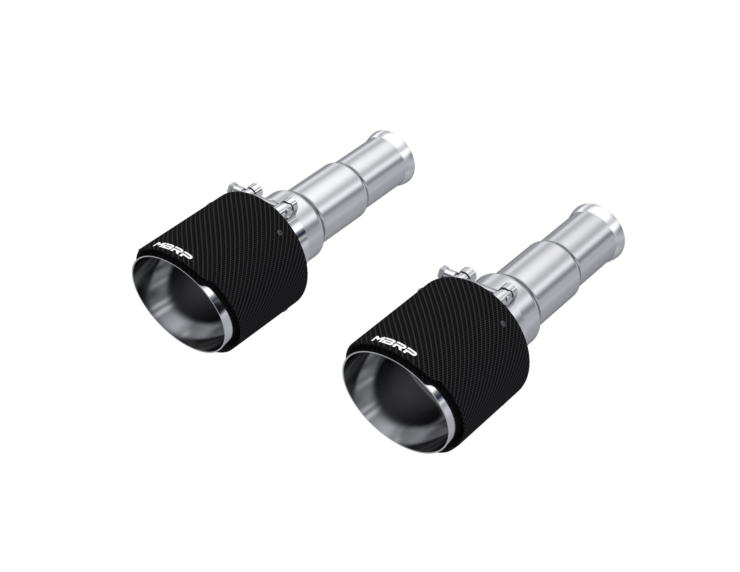 MBRP Exhaust MBRP Tip Set, 5in OD Dual Wall Angle Cut, T304, CF. T5199CF