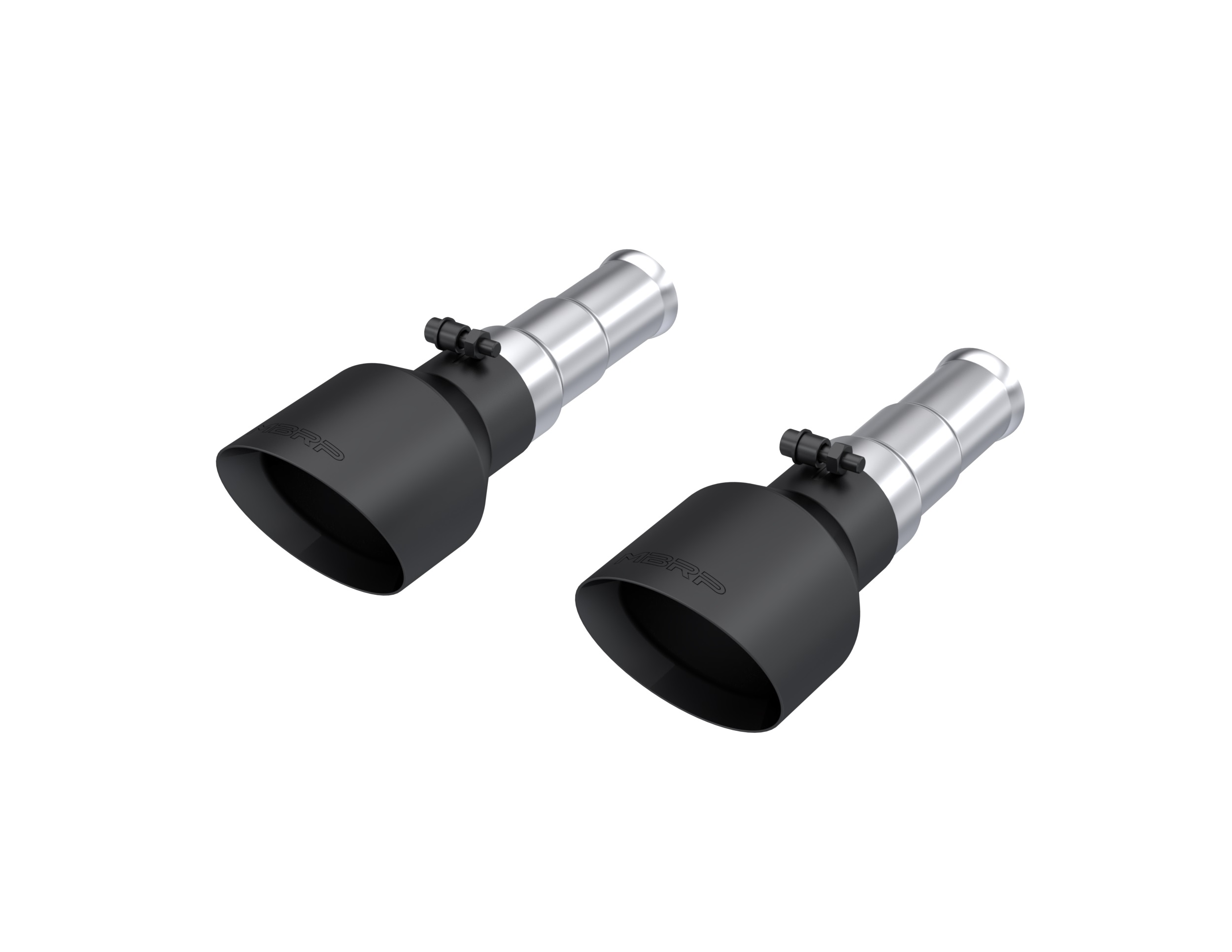 MBRP Exhaust MBRP Tip Set, 5in OD Dual Wall Angle Cut, BLK. T5199BLK