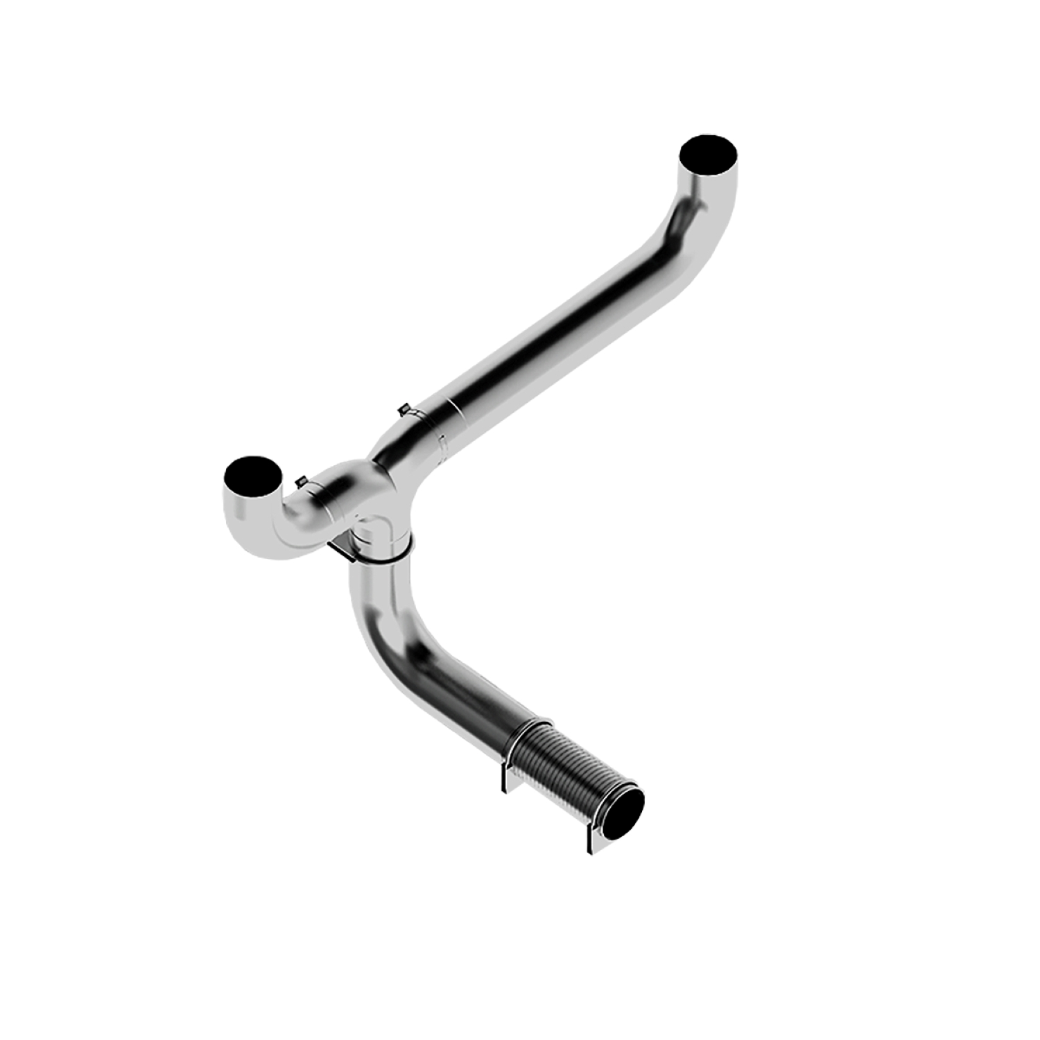 MBRP Exhaust Full Size Pick-up Beds. T-Pipe Kit. 5" Smokers. AL UT6001