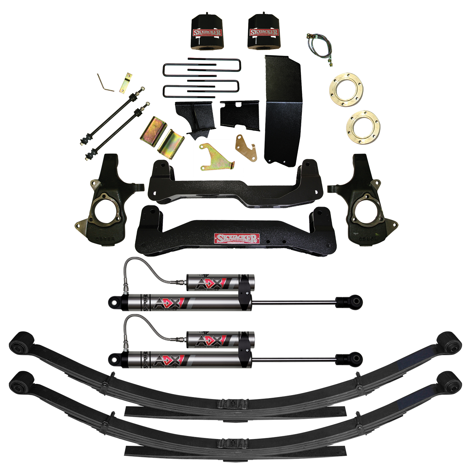 Skyjacker 6-7 In. Suspension Lift System With ADX 2.0 Remote Reservoir Shocks. C14660APKS-X