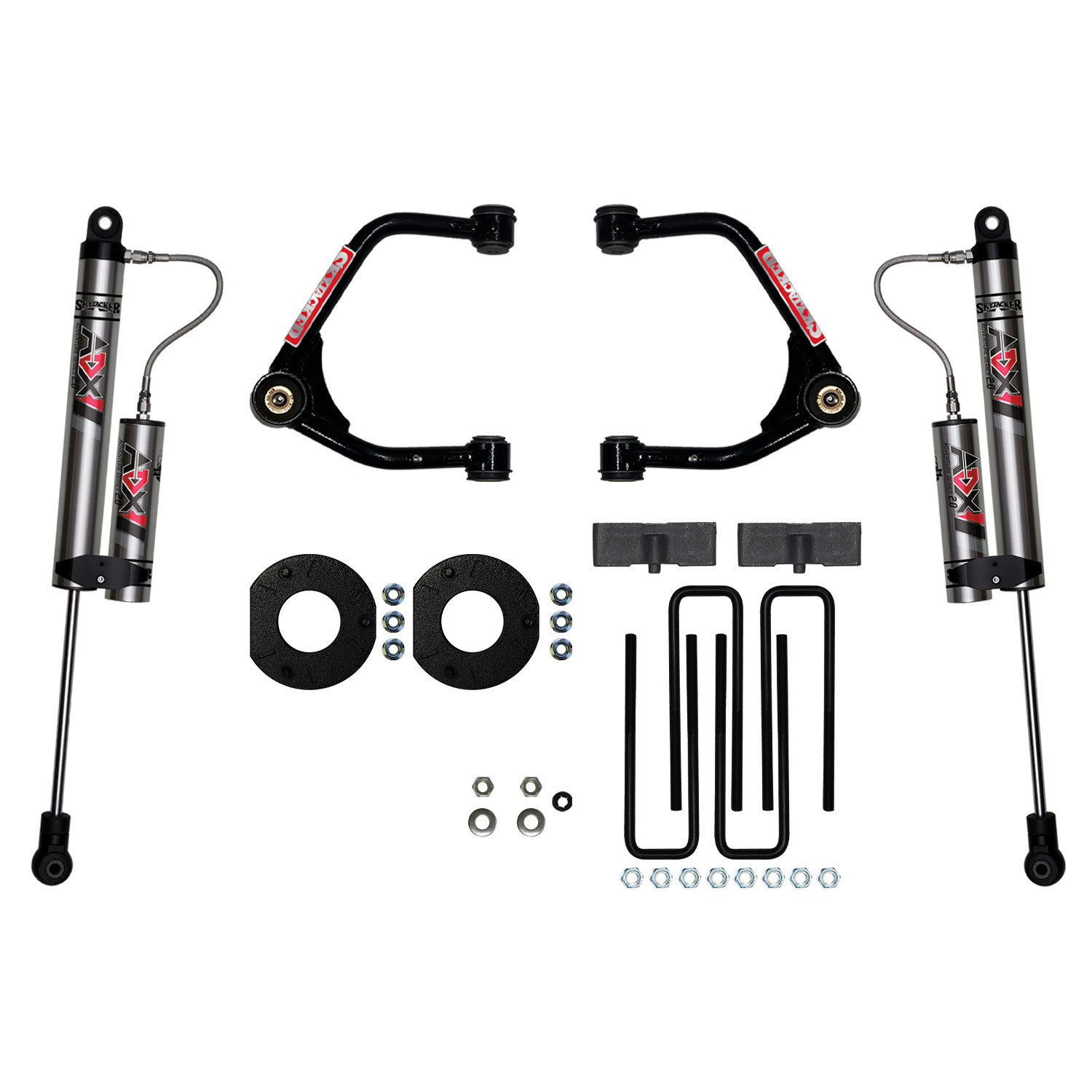 Skyjacker 3.5 in. Suspension Lift Kit With ADX 2.0 Remote Reservoir Shocks. C19350MKX