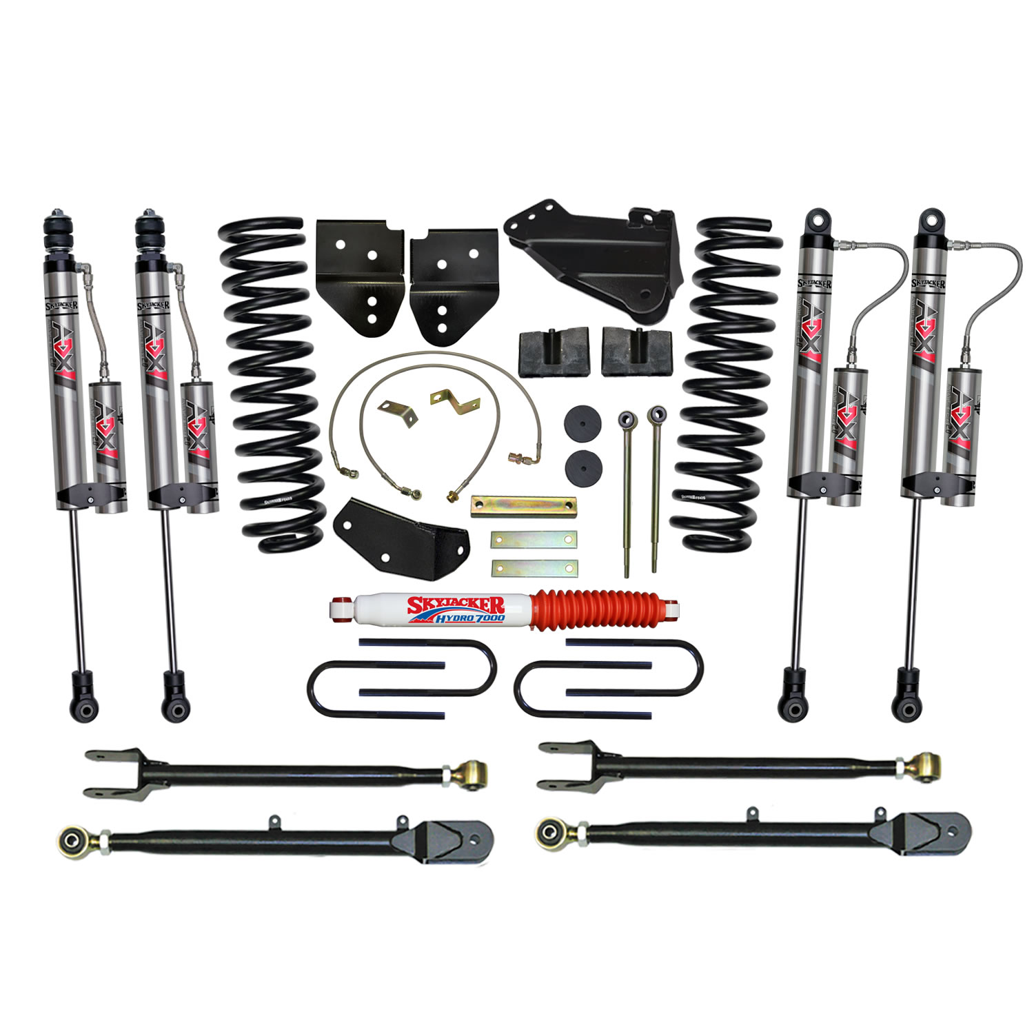 Skyjacker 4 in. Suspension Lift Kit With ADX 2.0 Remote Reservoir Monotube Shocks. F54024K3-X
