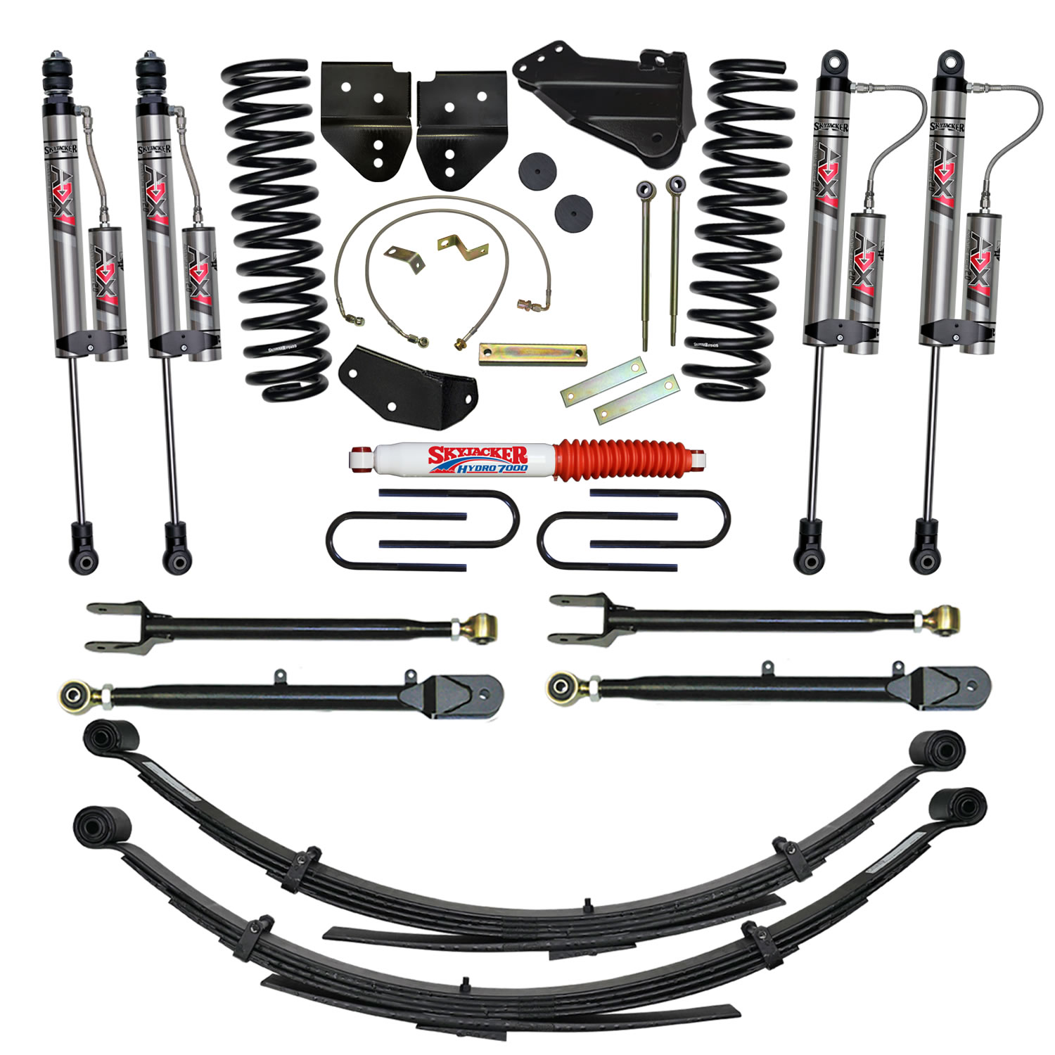 Skyjacker 4 in. Suspension Lift System With ADX 2.0 Remote Reservoir Monotube Shocks. F54024KS-X
