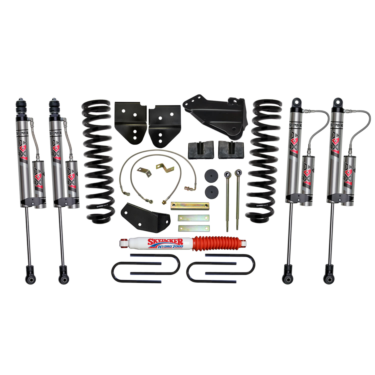 Skyjacker 4 in. Suspension Lift Kit With ADX 2.0 Remote Reservoir Monotube Shocks. F5451K3-X