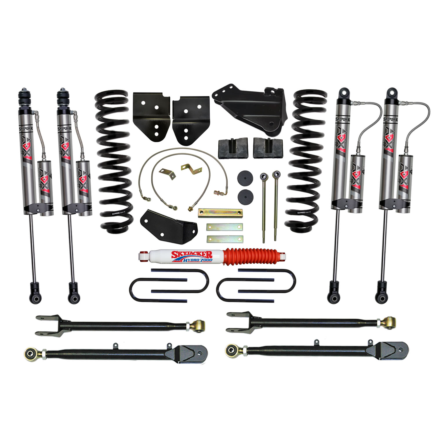 Skyjacker 4 in. Suspension Lift Kit With ADX 2.0 Remote Reservoir Monotube Shocks. F54524K-X