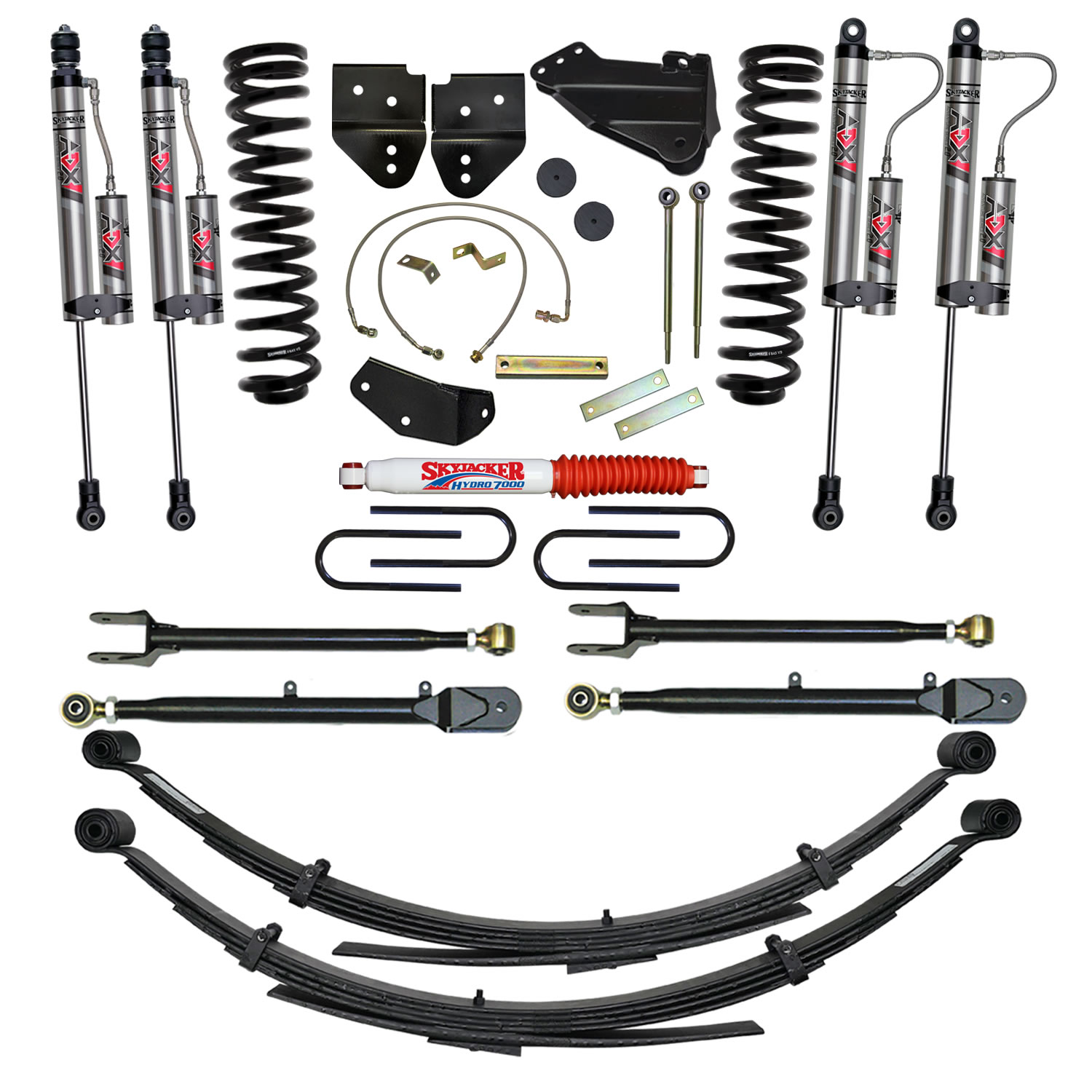 Skyjacker 4 in. Suspension Lift System With ADX 2.0 Remote Reservoir Monotube Shocks. F54524KS-X