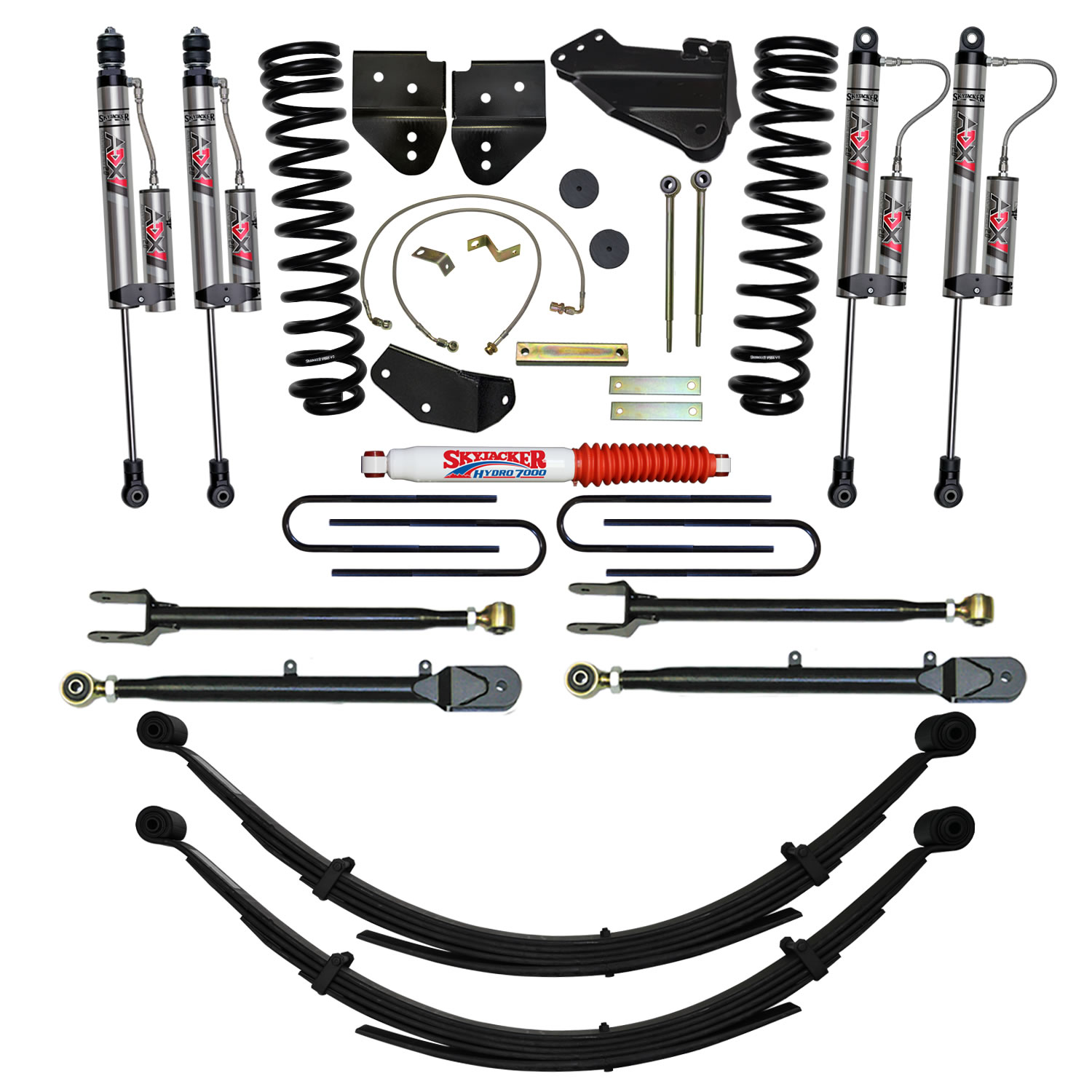 Skyjacker 8.5 in. Suspension Lift System With ADX 2.0 Remote Reservoir Monotube Shocks. F5802KS-X