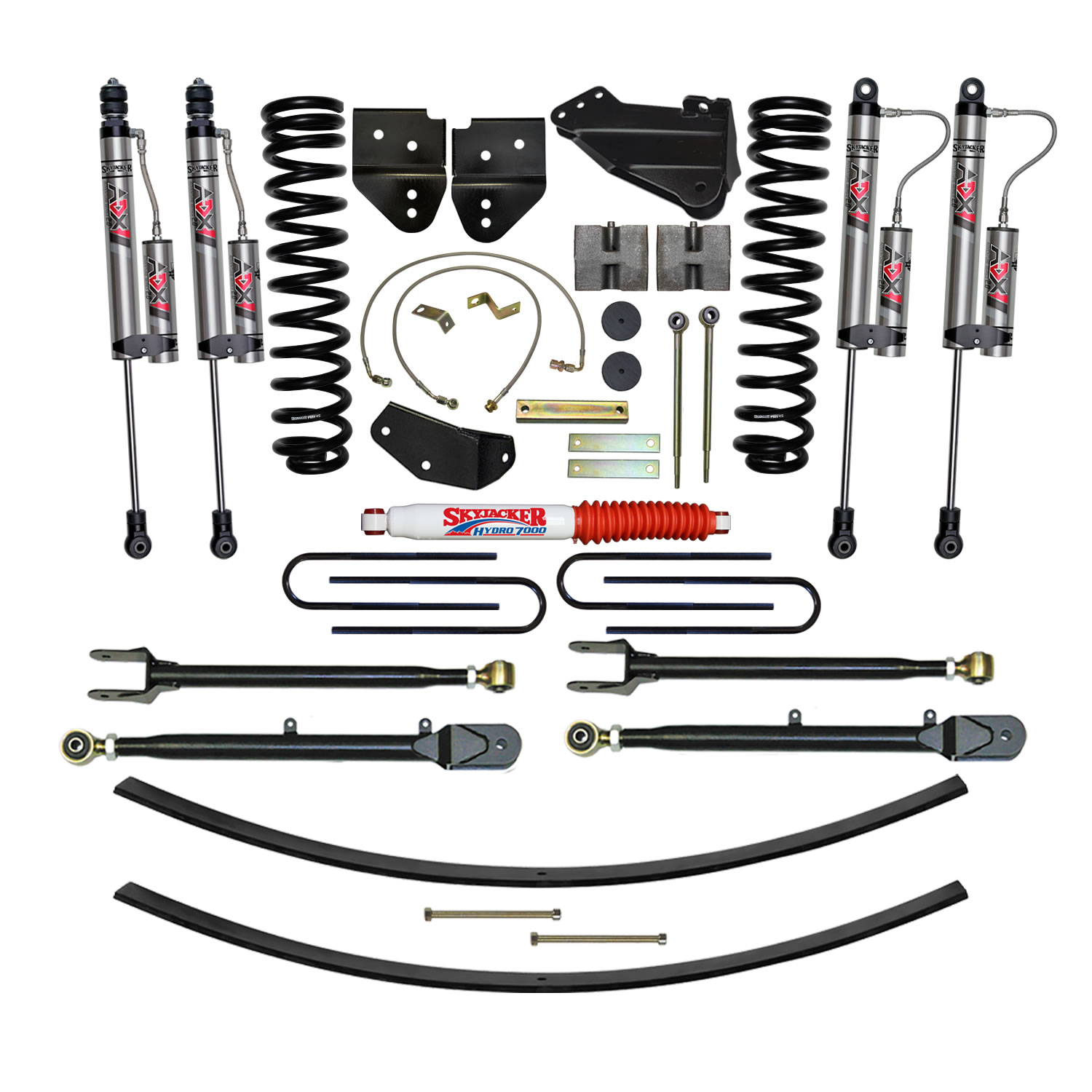 Skyjacker 8.5 in. Suspension Lift Kit With ADX 2.0 Remote Reservoir Monotube Shocks. F5802K-X