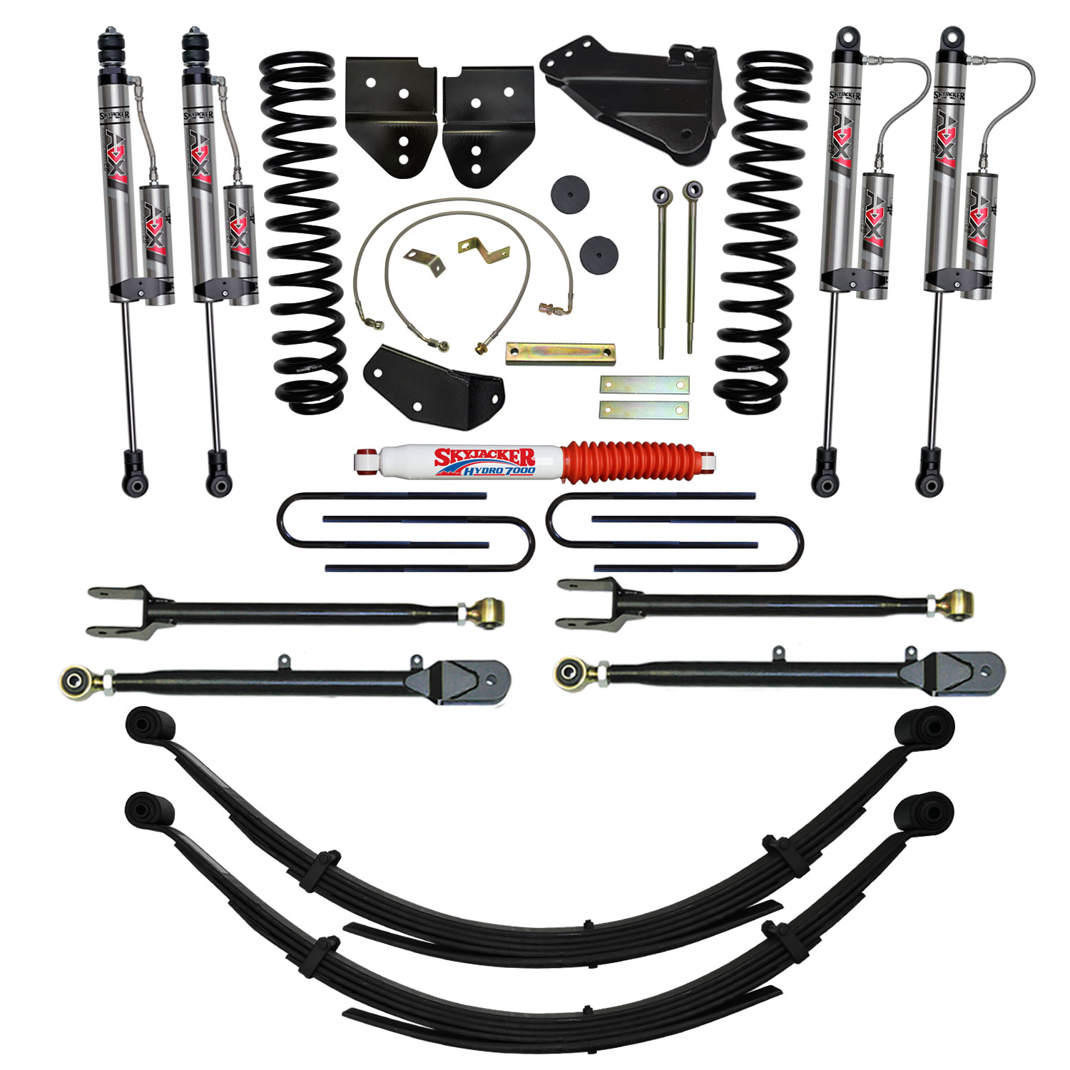 Skyjacker 8.5 in. Suspension Lift System With ADX 2.0 Remote Reservoir Monotube Shocks. F5852KS3-X