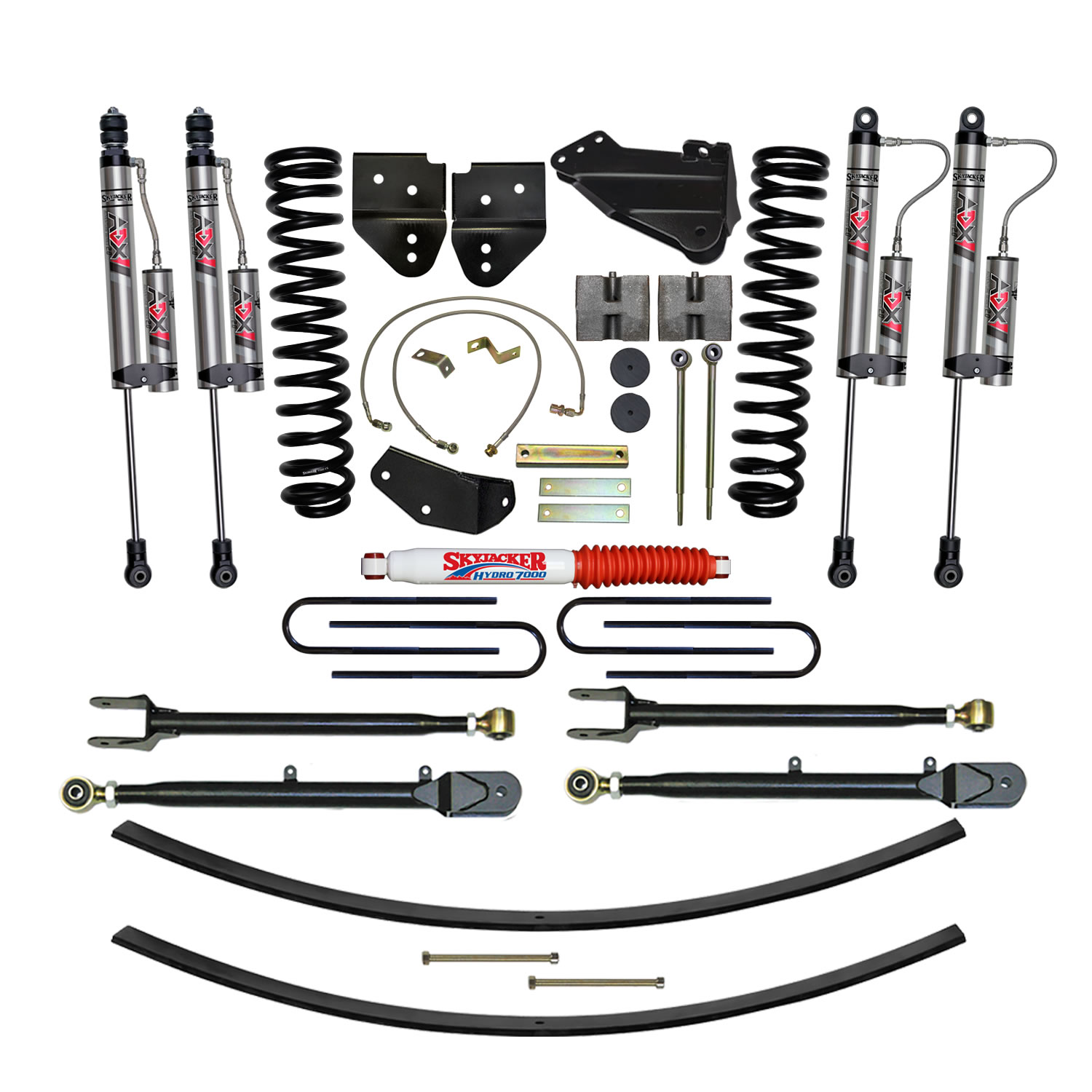 Skyjacker 8.5 in. Suspension Lift Kit With ADX 2.0 Remote Reservoir Monotube Shocks. F5852K-X