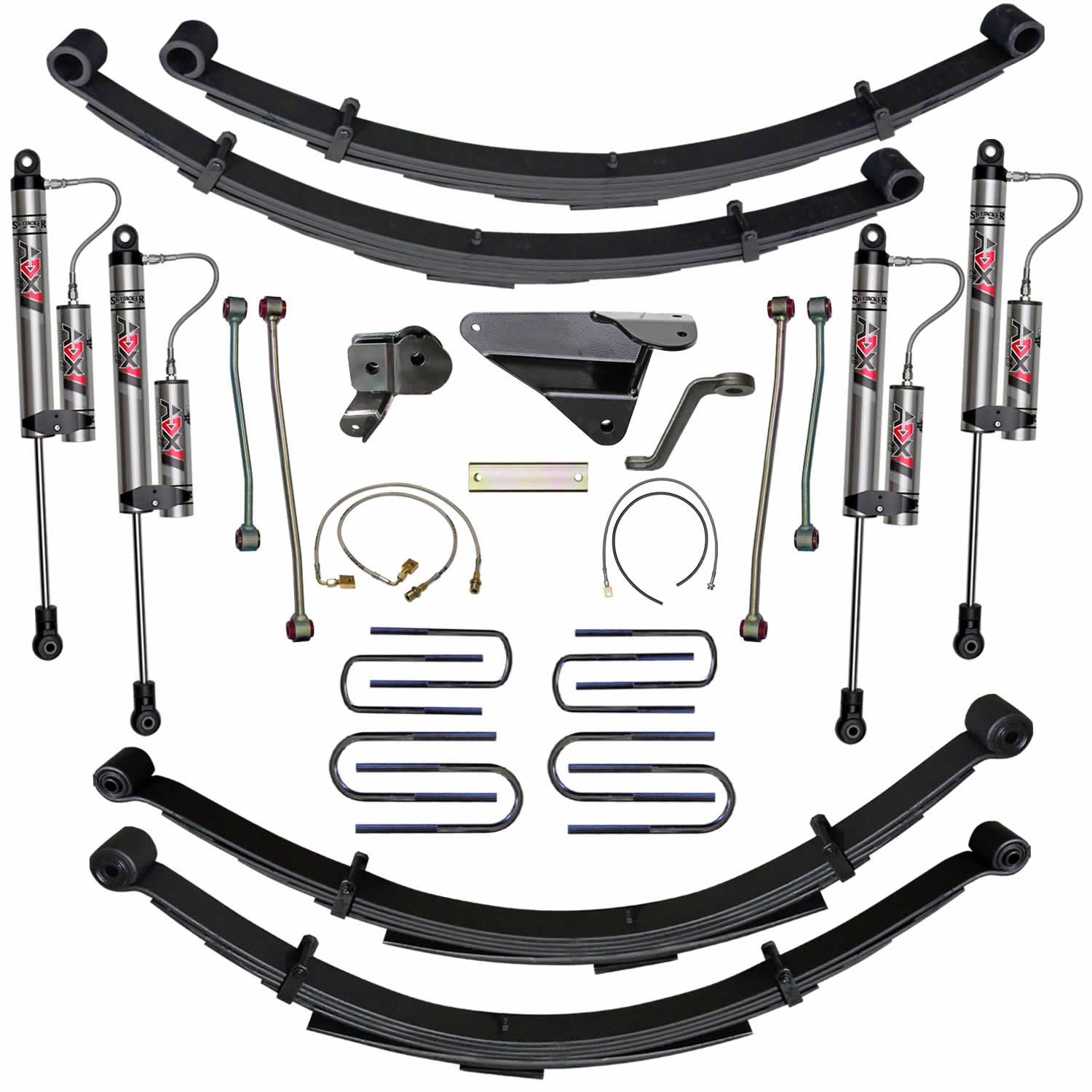 Skyjacker 8 in. Suspension Lift System With ADX 2.0 Remote Reservoir Monotube Shocks. F9852MKS-AX