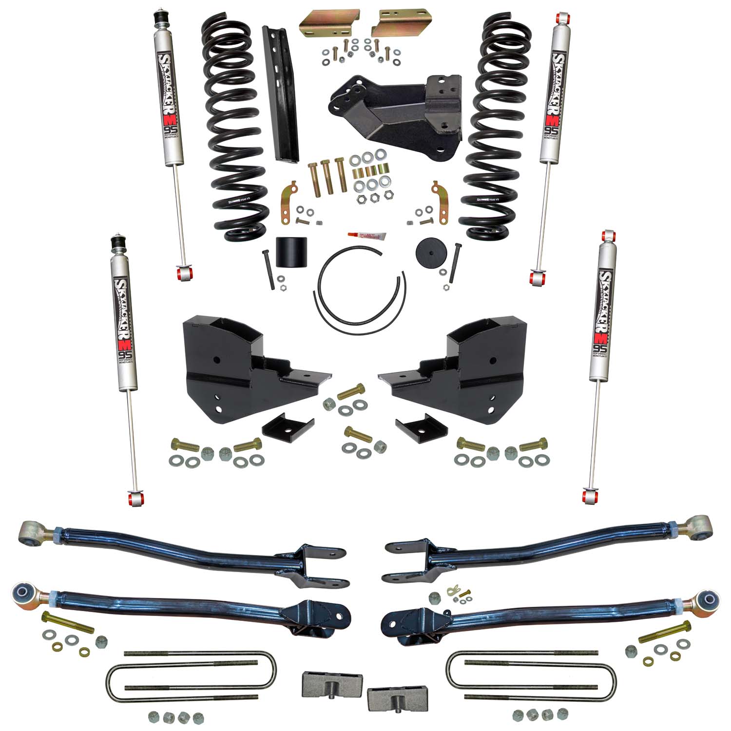 Skyjacker 4 in. Suspension Lift Kit with 4-Link Conversion and M95 Monotube Shocks. F234524K-M