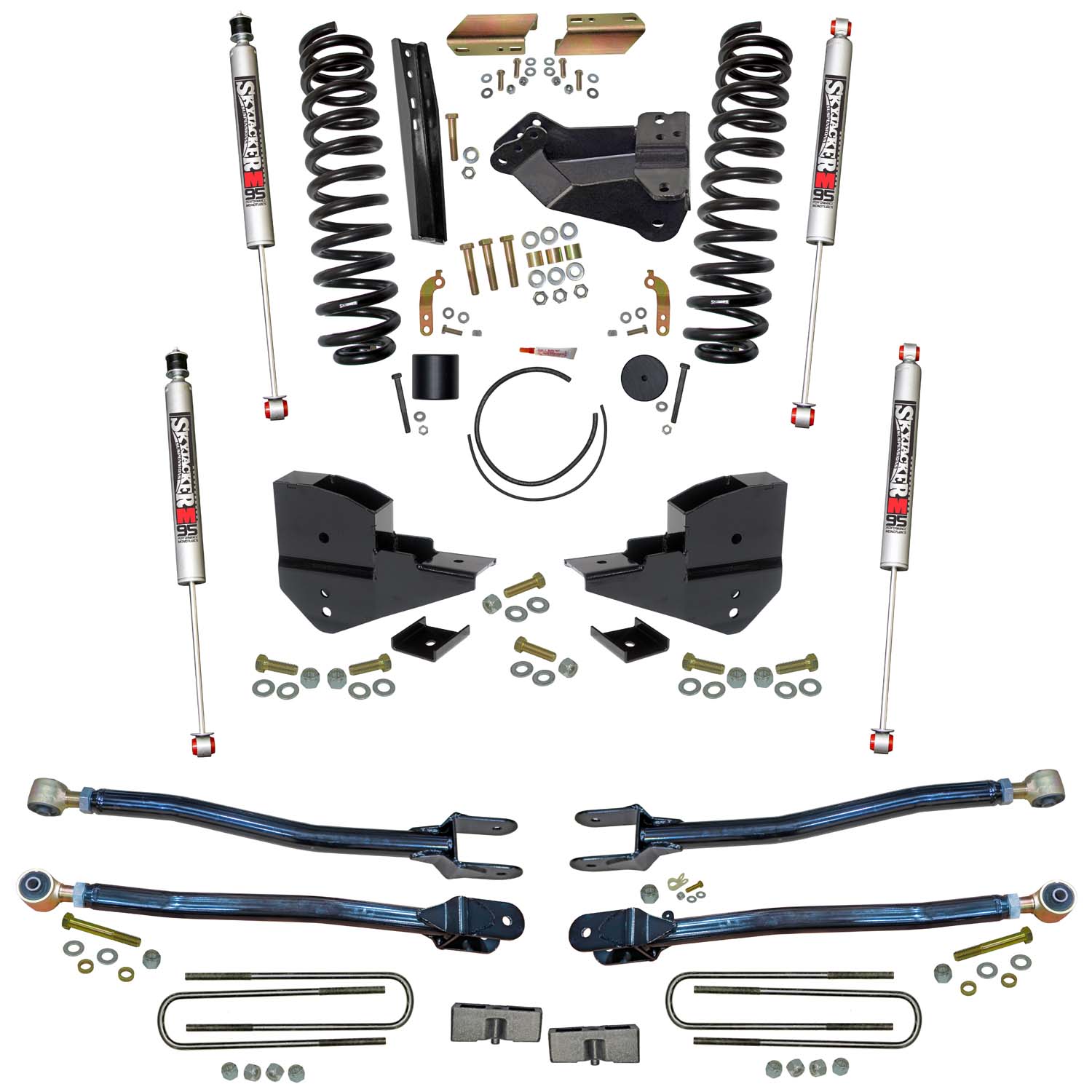 Skyjacker 4 in. Suspension Lift Kit with 4-Link Conversion and M95 Monotube Shocks. F234024K-M