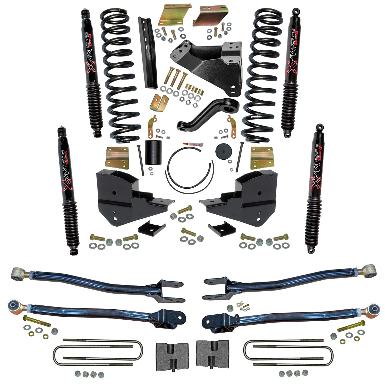 Skyjacker 6 in. Suspension Lift Kit with 4-Link Conversion and Black MAX Shocks. F236524K-B