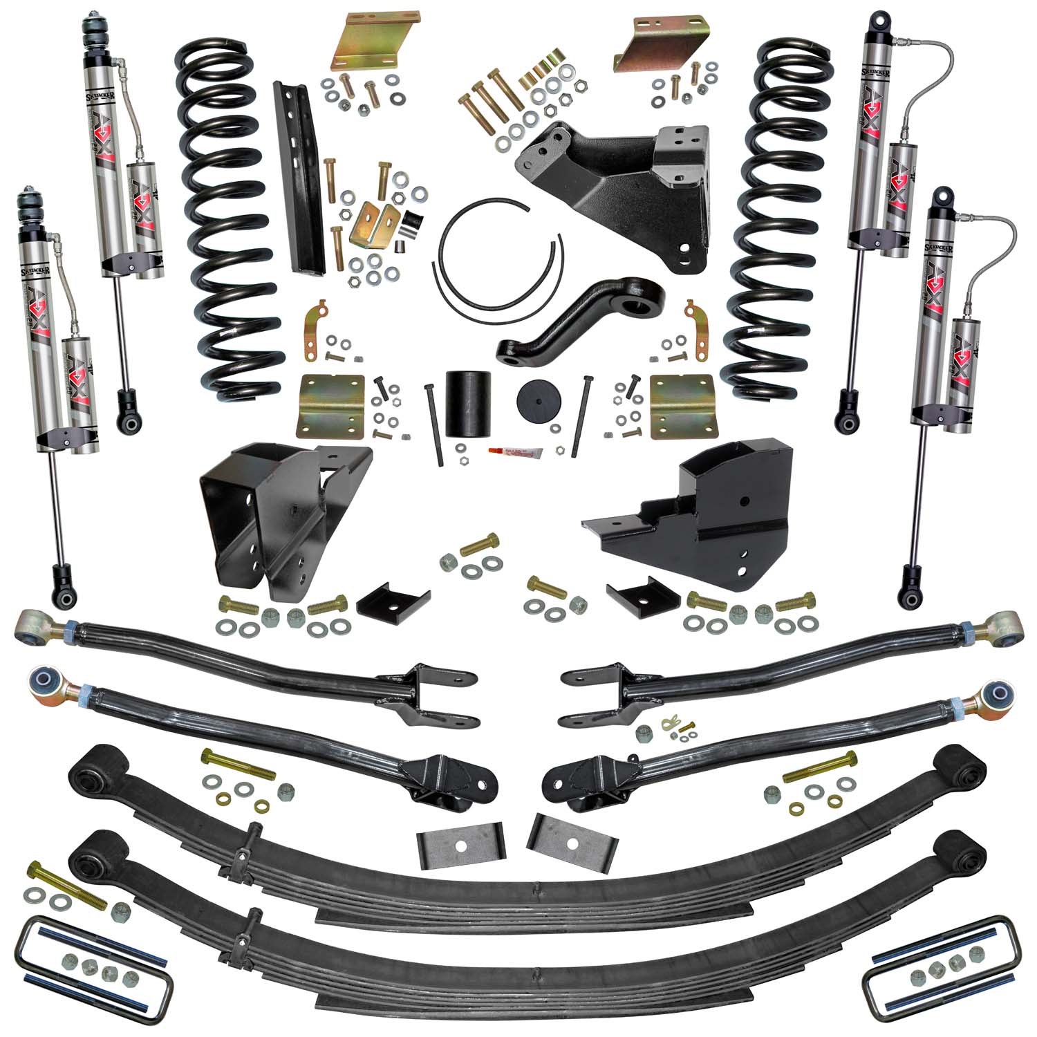 Skyjacker 6 in. Lift Kit with 4-Link Conversion and ADX 2.0 Remote Reservoir Shocks. F236024KS-X