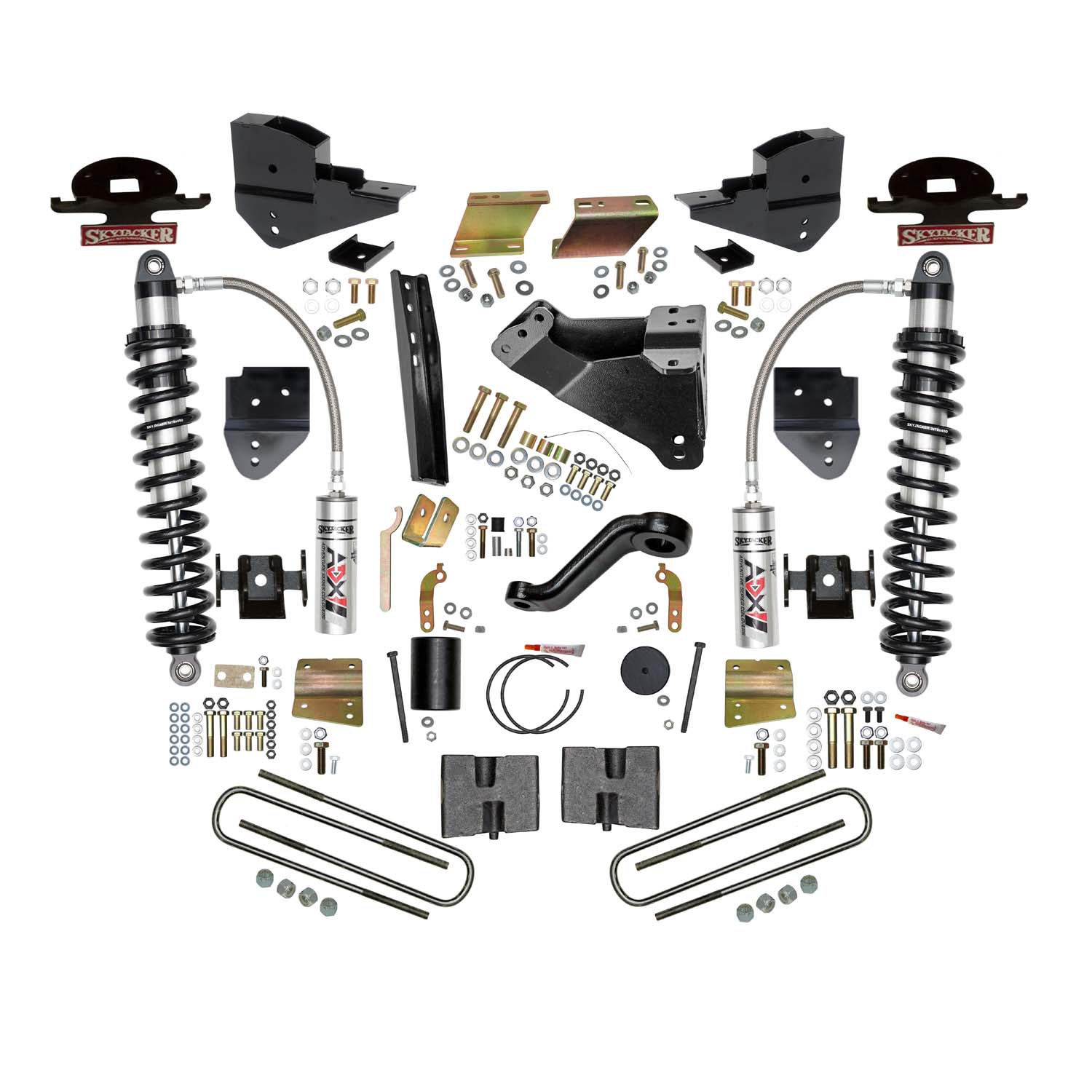 Skyjacker 6 in. ADX 2.5 Remote Reservoir Coilover Suspension Lift Kit With Rear Blocks. F2361K