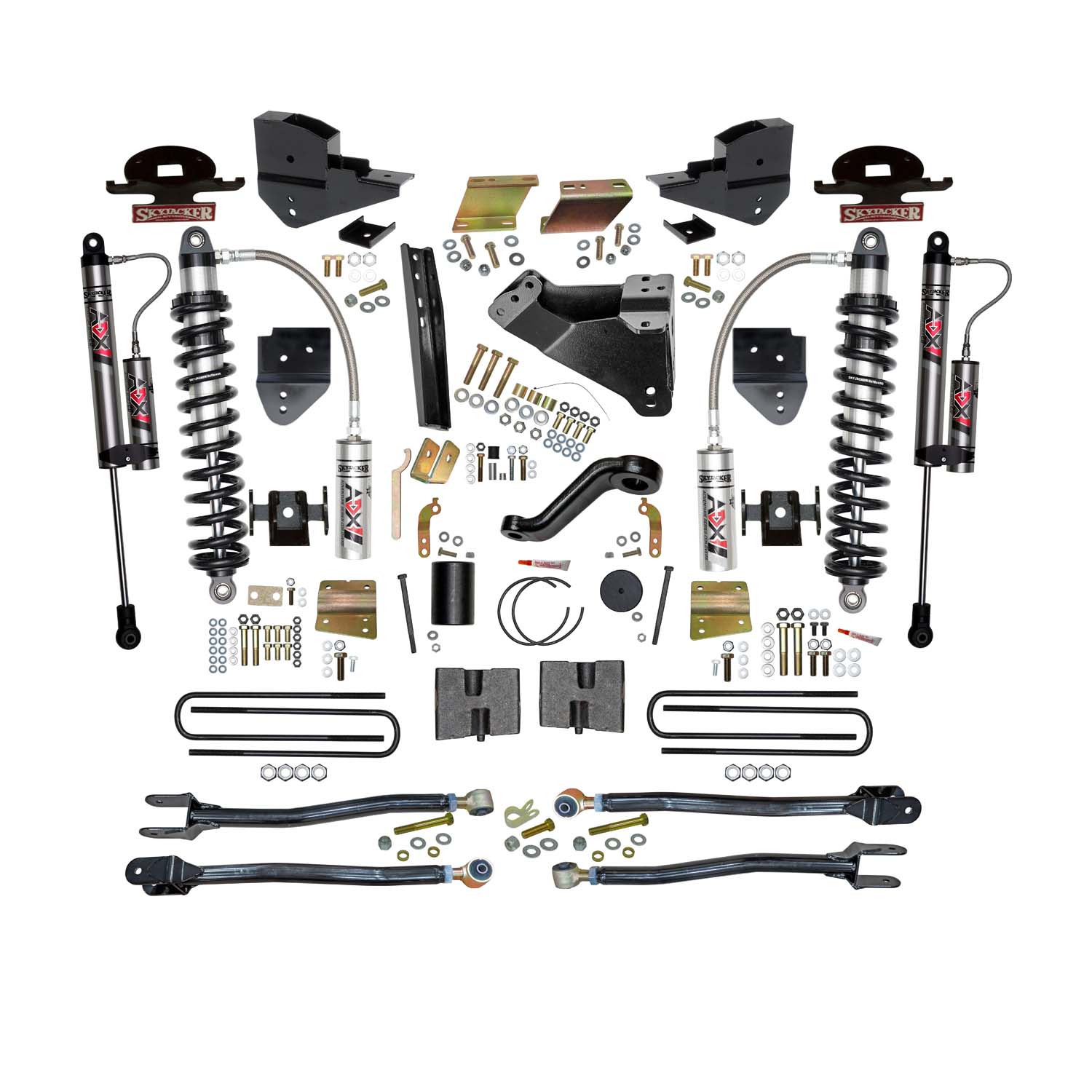 Skyjacker 6 in. ADX 2.5 Coilover Suspension Lift Kit With  4-Link Conversion. F23624K-X