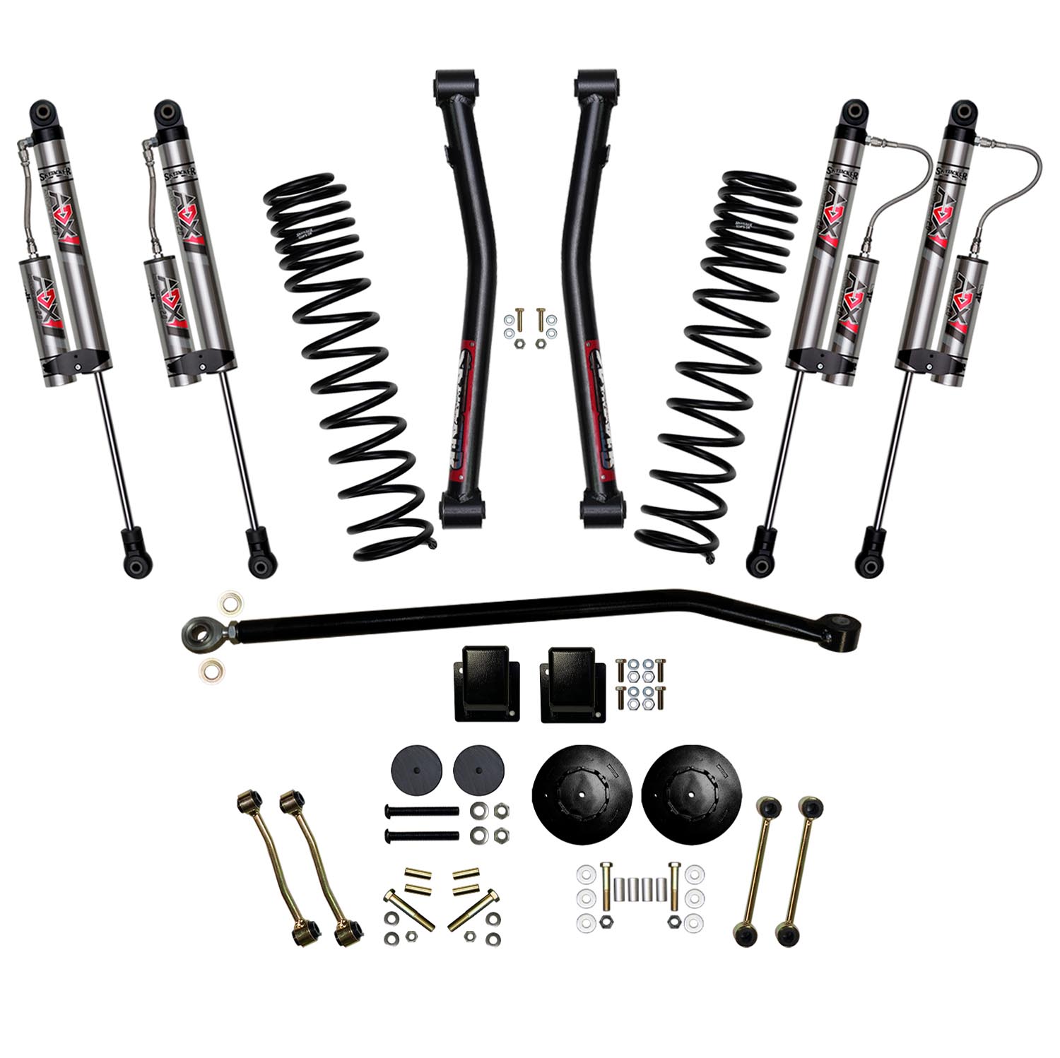 Skyjacker 3.5 in. Suspension Lift Kit With ADX 2.0 Remote Reservoir Shocks. G350RKXLT