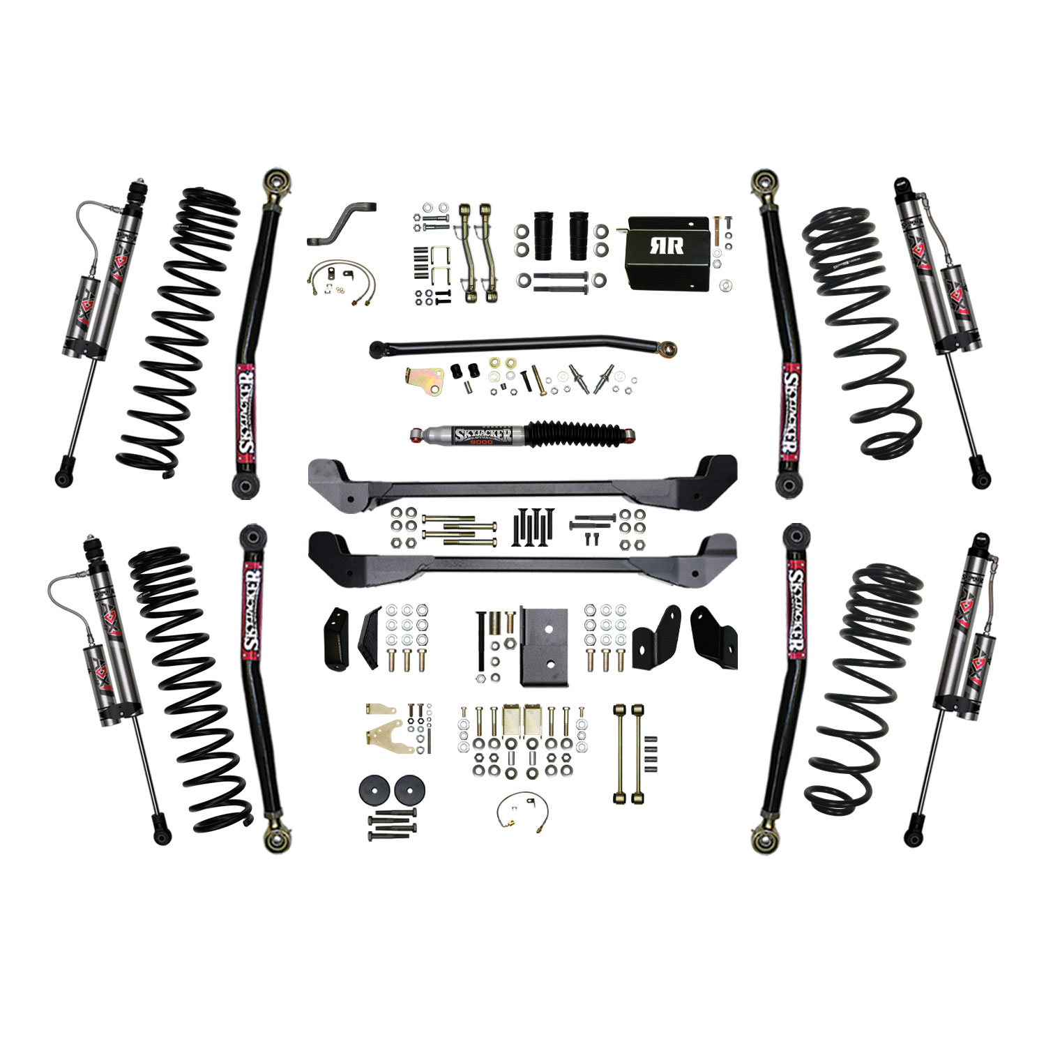 Skyjacker 6 in. Suspension Lift System With ADX 2.0 Remote Reservoir Shocks. TJ60RR1LTK-X