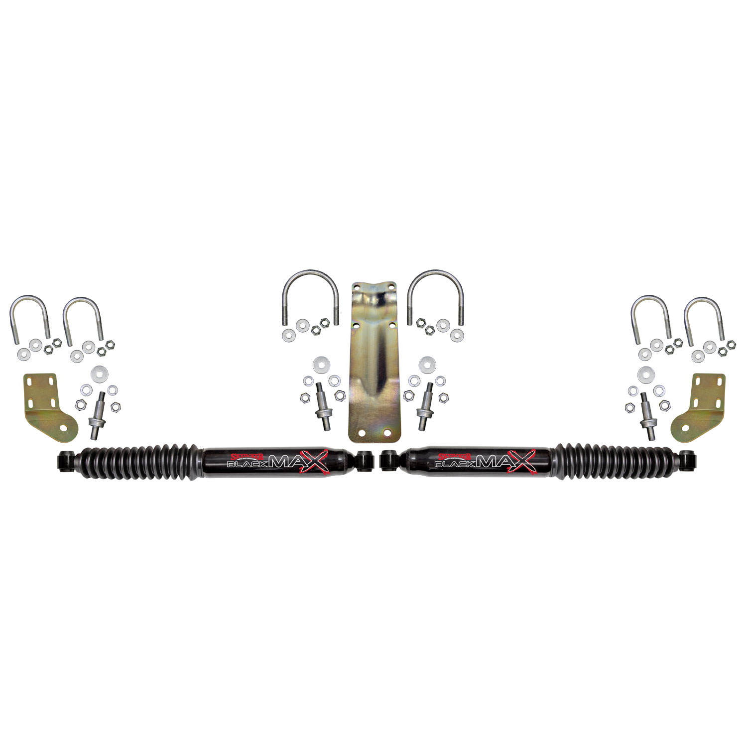 Skyjacker Black MAX Dual Stabilizer Kit With Black Cylinders and Black Boots. 8253