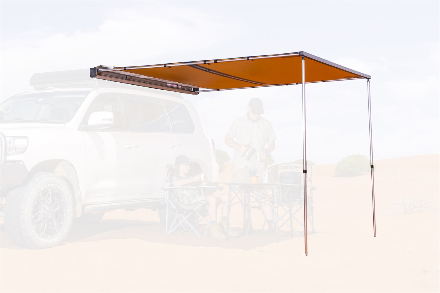 ARB Hard Case Awning With Light 2.5M Silver 814411