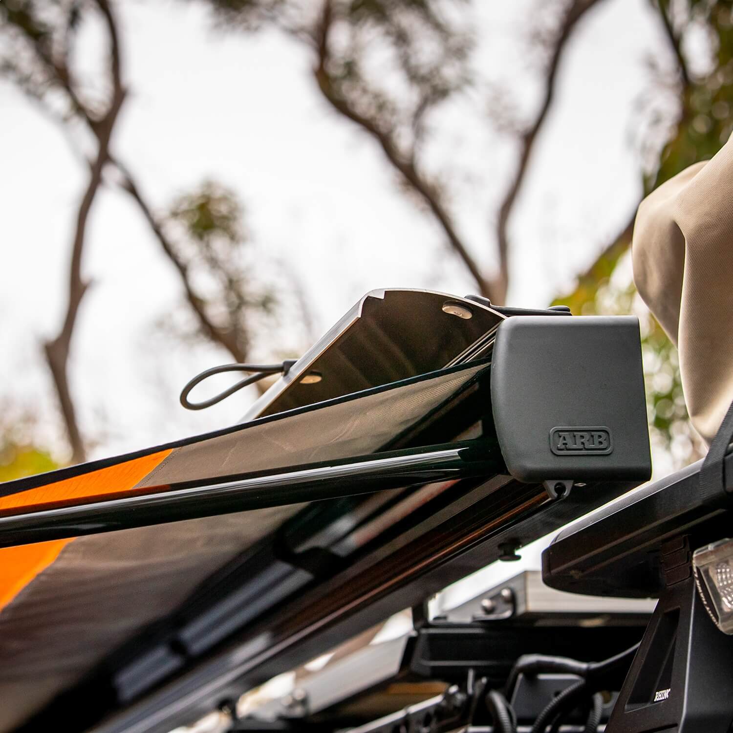 ARB Hard Case Awning with Light 2.5M Black 814412A