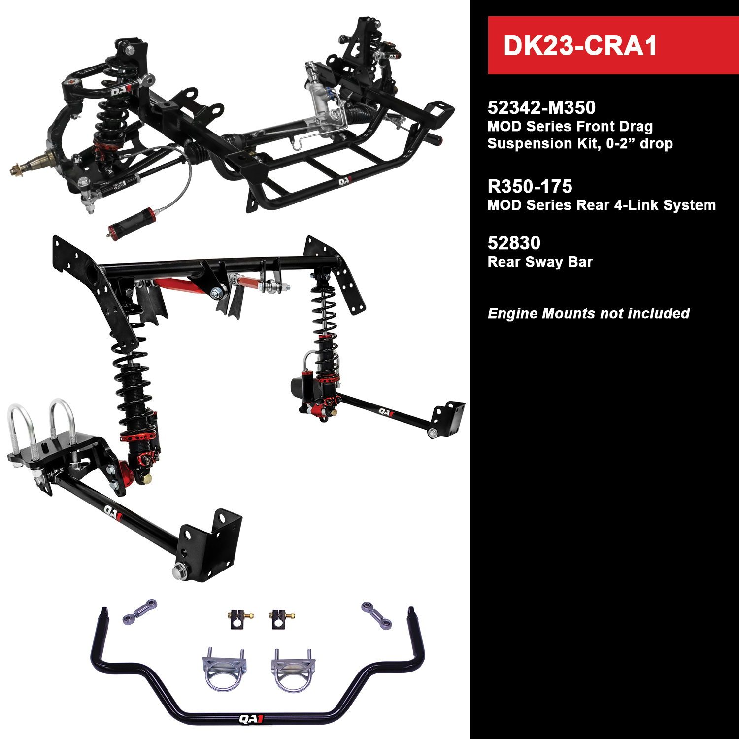QA1 Drag Kit Level 3, Mopar A-Body DK23-CRA1