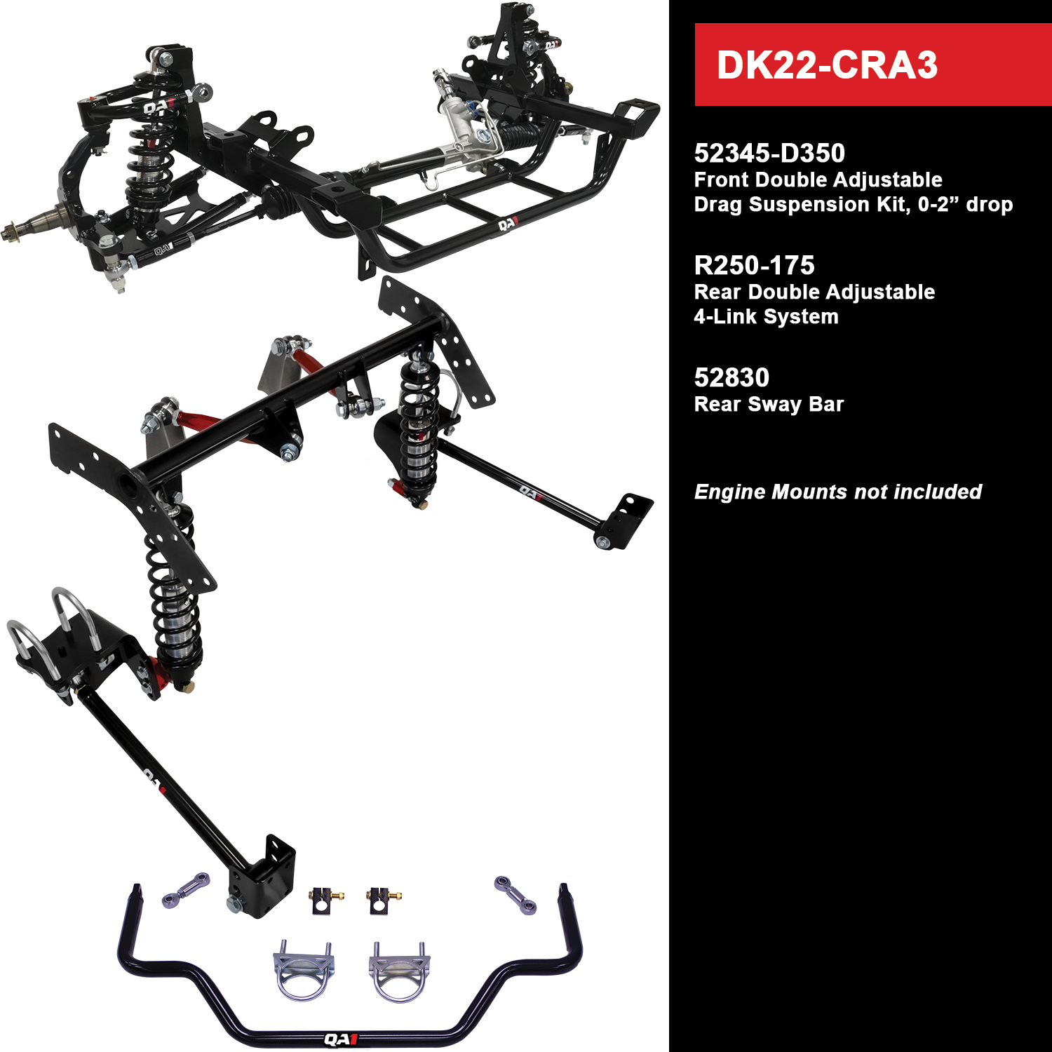 QA1 Drag Kit Level 2, Mopar A-Body DK22-CRA3