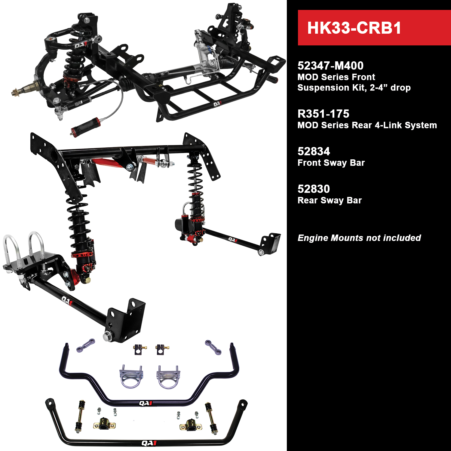 QA1 Handling Kit Level 3, Mopar B-Body HK33-CRB1
