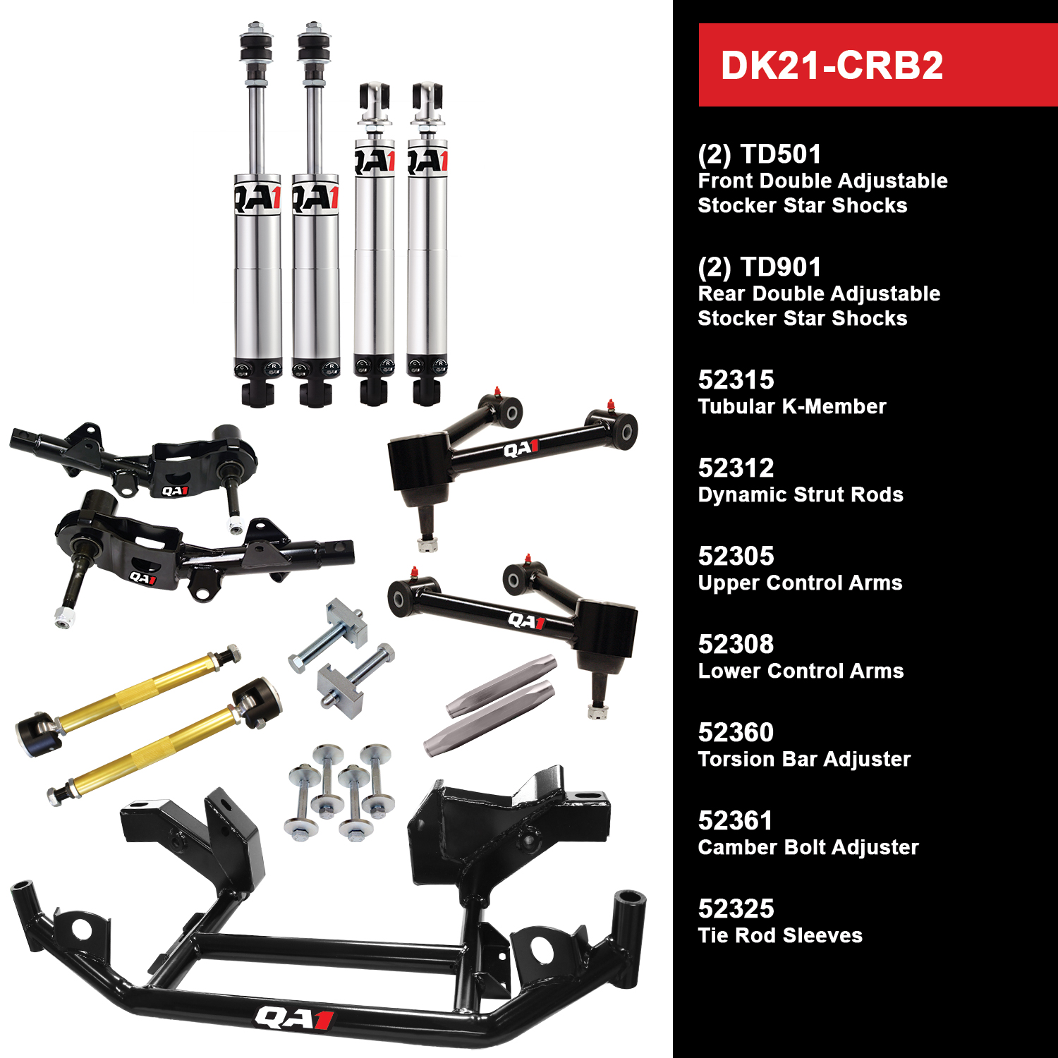QA1 Drag Kit Level 1, Mopar B-Body DK21-CRB2