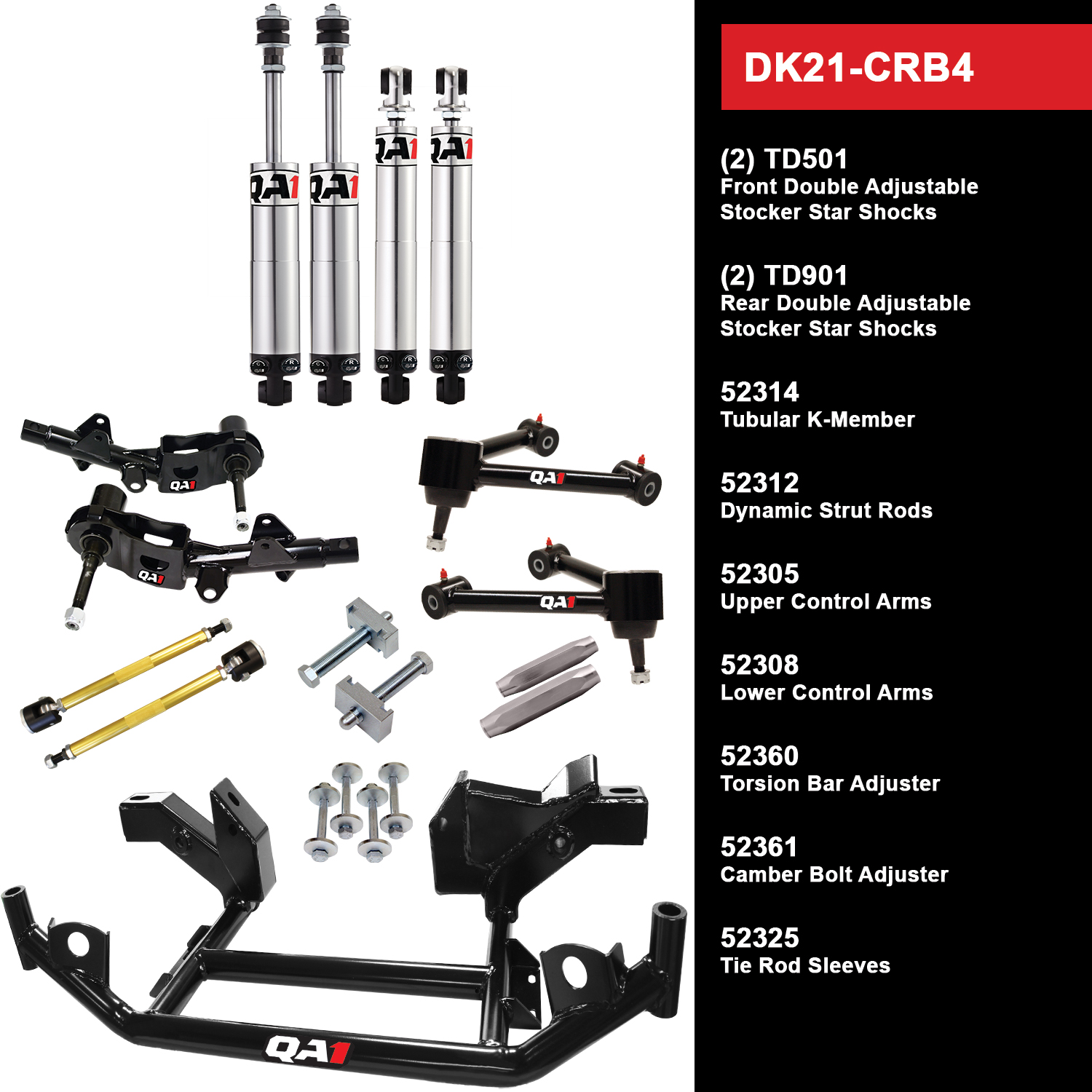 QA1 Drag Kit Level 1, Mopar B-Body DK21-CRB4