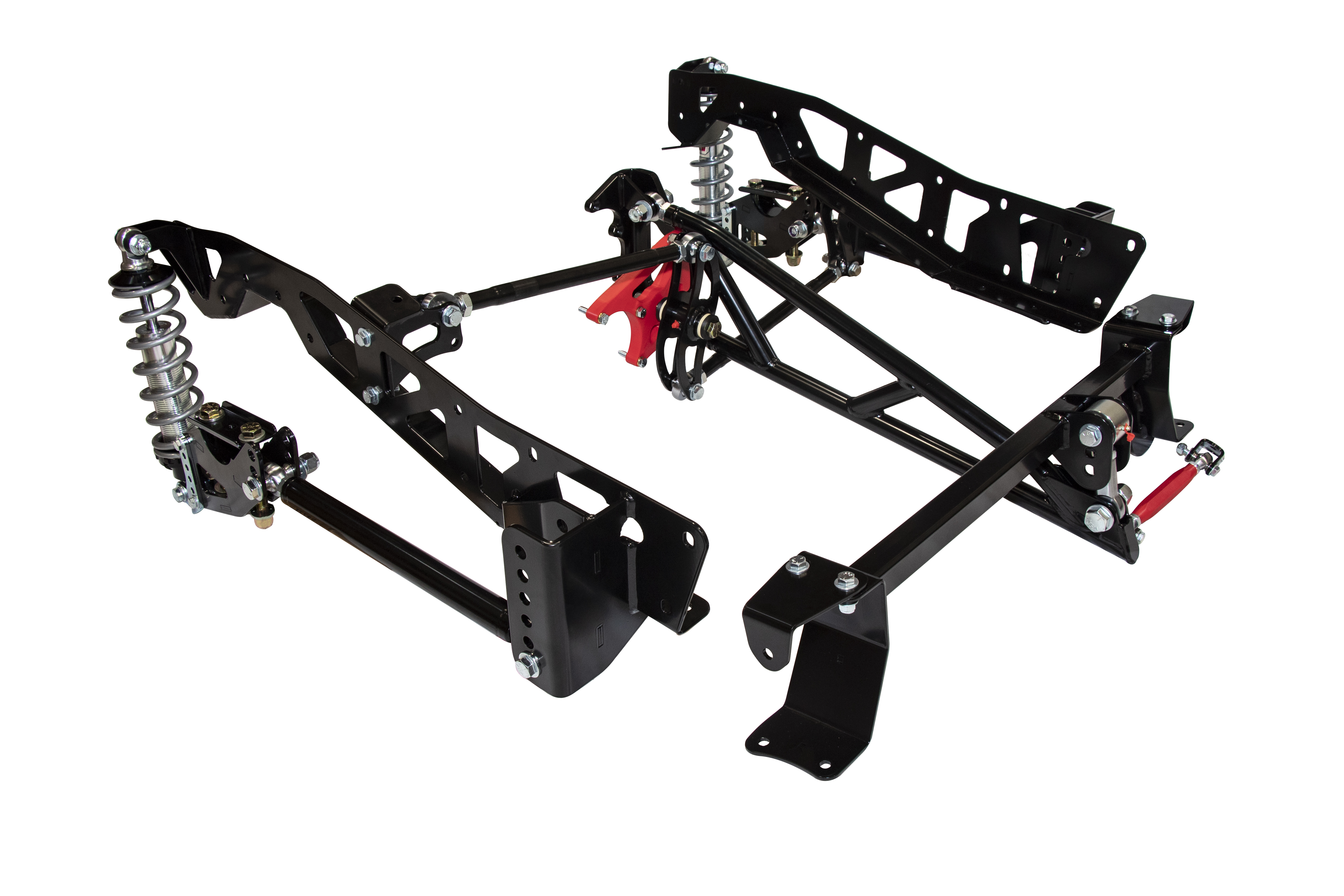 QA1 Long wheelbase, single adjustable shocks, 200 lb. springs R122-200