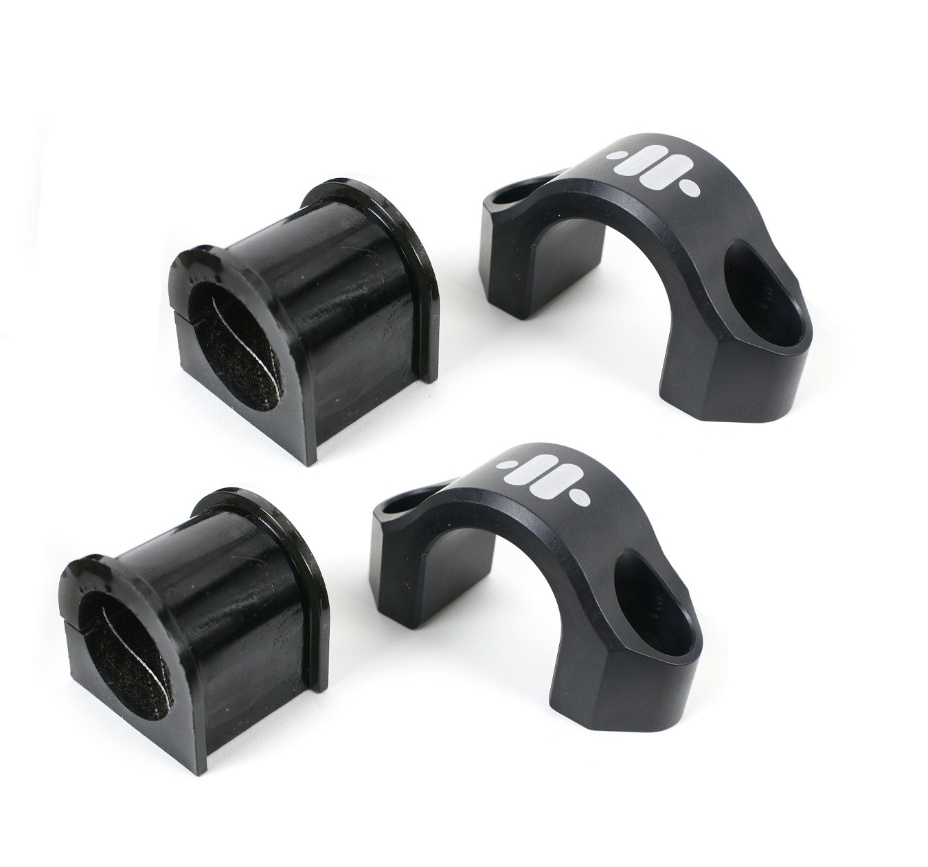 Ridetech Delrin sway bar bushing kit. 1.25" I.D. x 3.125" - 3.625" wide hole pattern. 11009256