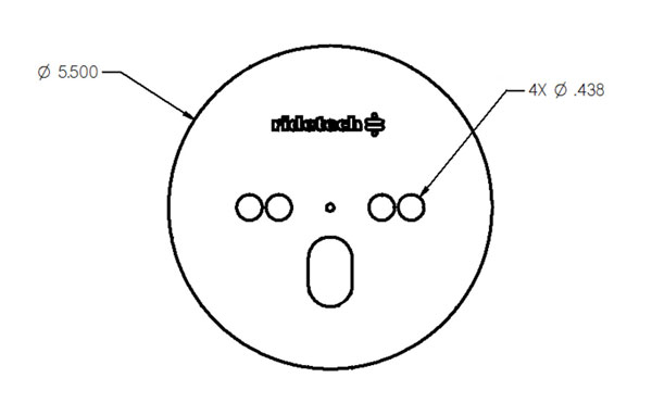 Ridetech Air spring patten plate, centered, 1/8" thick x 5.5" O.D. 90000026