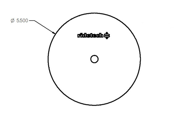 Ridetech A079X - NO P-Coat, Pattern Plate with Center Hole, WITHOUT Powder Coat 90002232