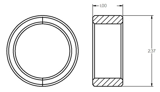 Ridetech Threaded ball joint ring. 90000126