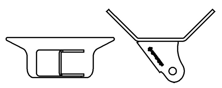 Ridetech Tri link left frame bracket assembly, uncoated. 90000163