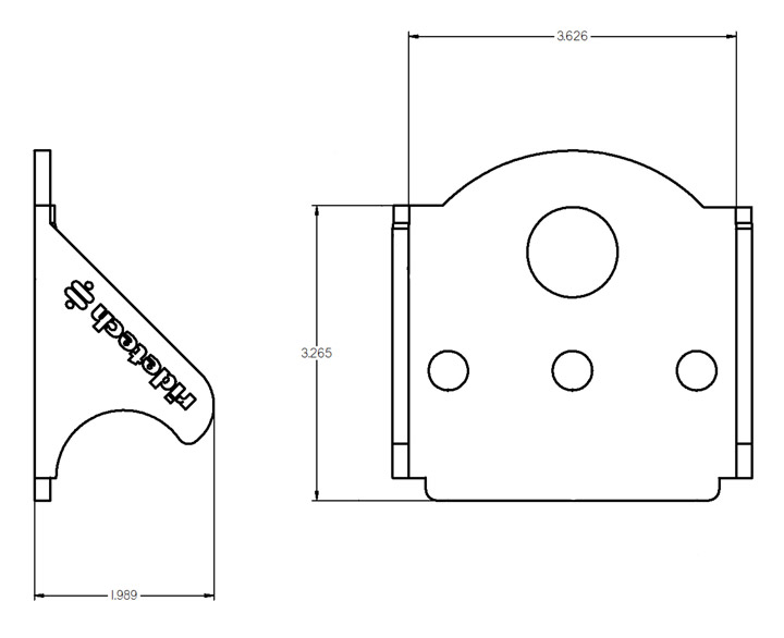 Ridetech Upper air spring mount for 1.5" tube. 90000242